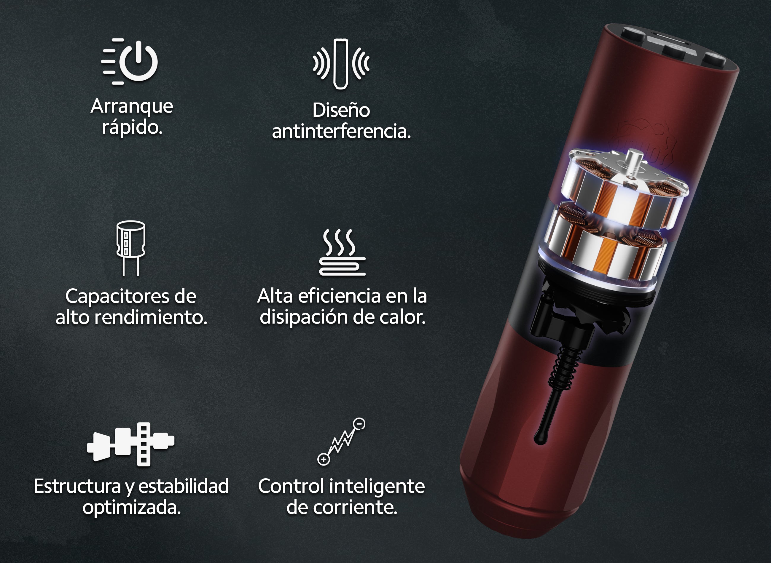 Máquina de Tatuaje Rotativa Inalámbrica OUO GT | Potencia, Precisión y Diseño Profesional