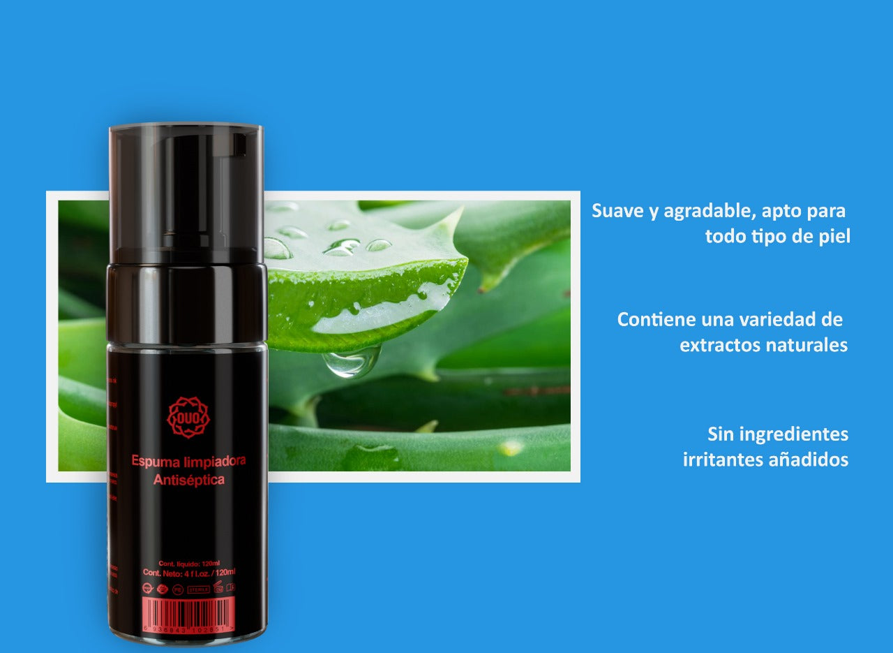Espuma Antiséptica OUO | Limpieza Suave y Cuidado para Tatuajes