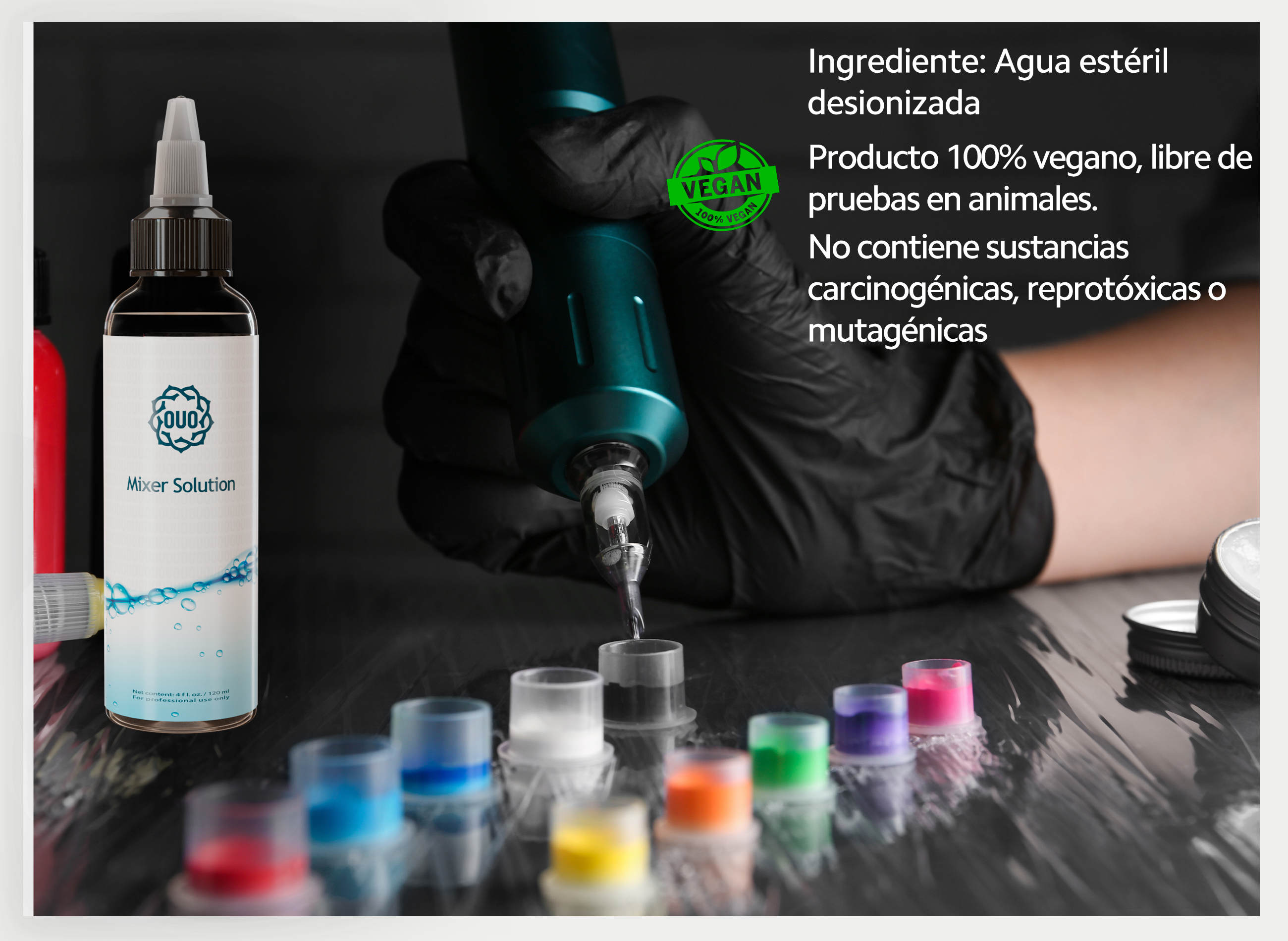 Mixing Solution OUO | Diluyente Profesional para Pigmentos de Tatuaje