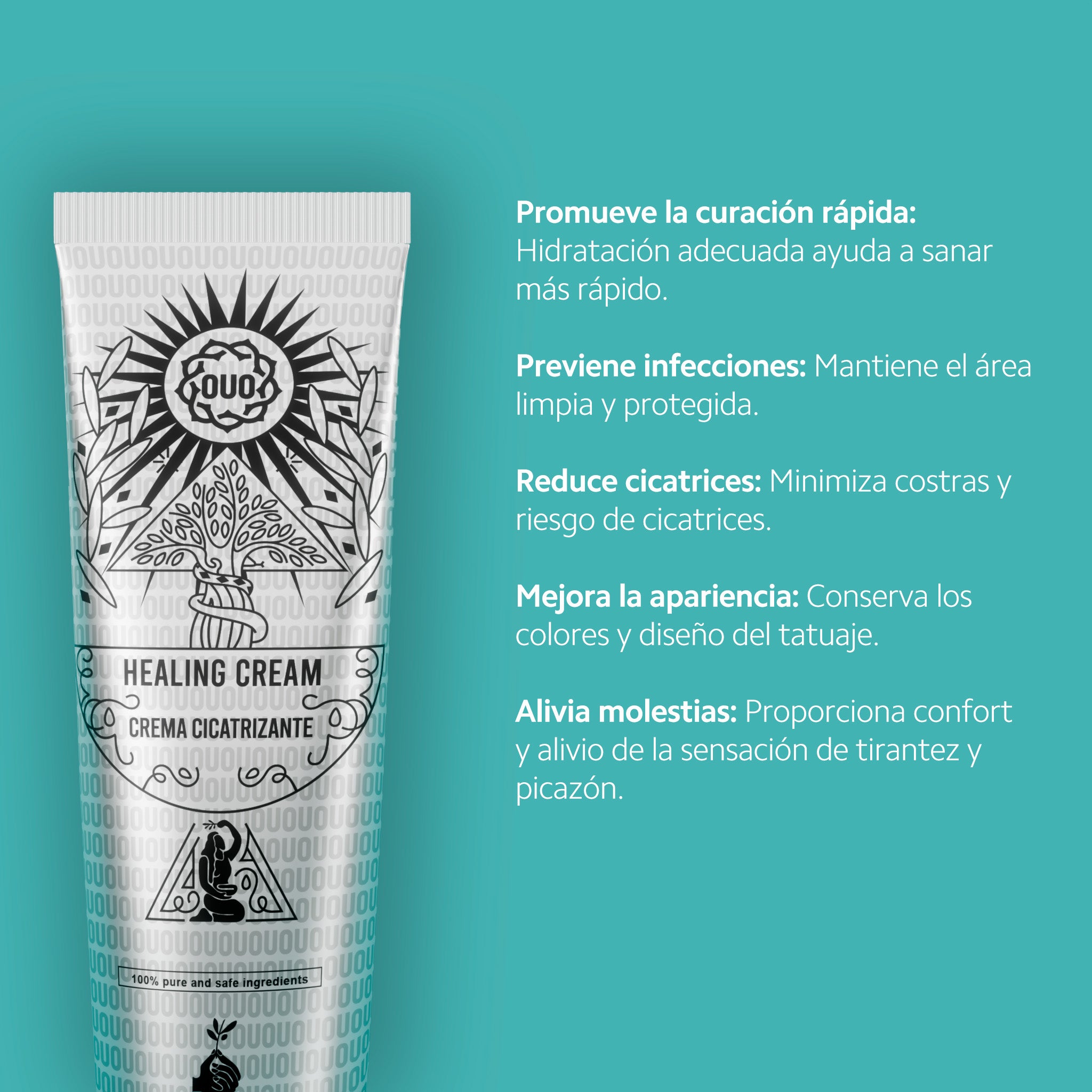 Crema Cicatrizante OUO | Alivio, Hidratación y Protección para la Piel y Tatuajes