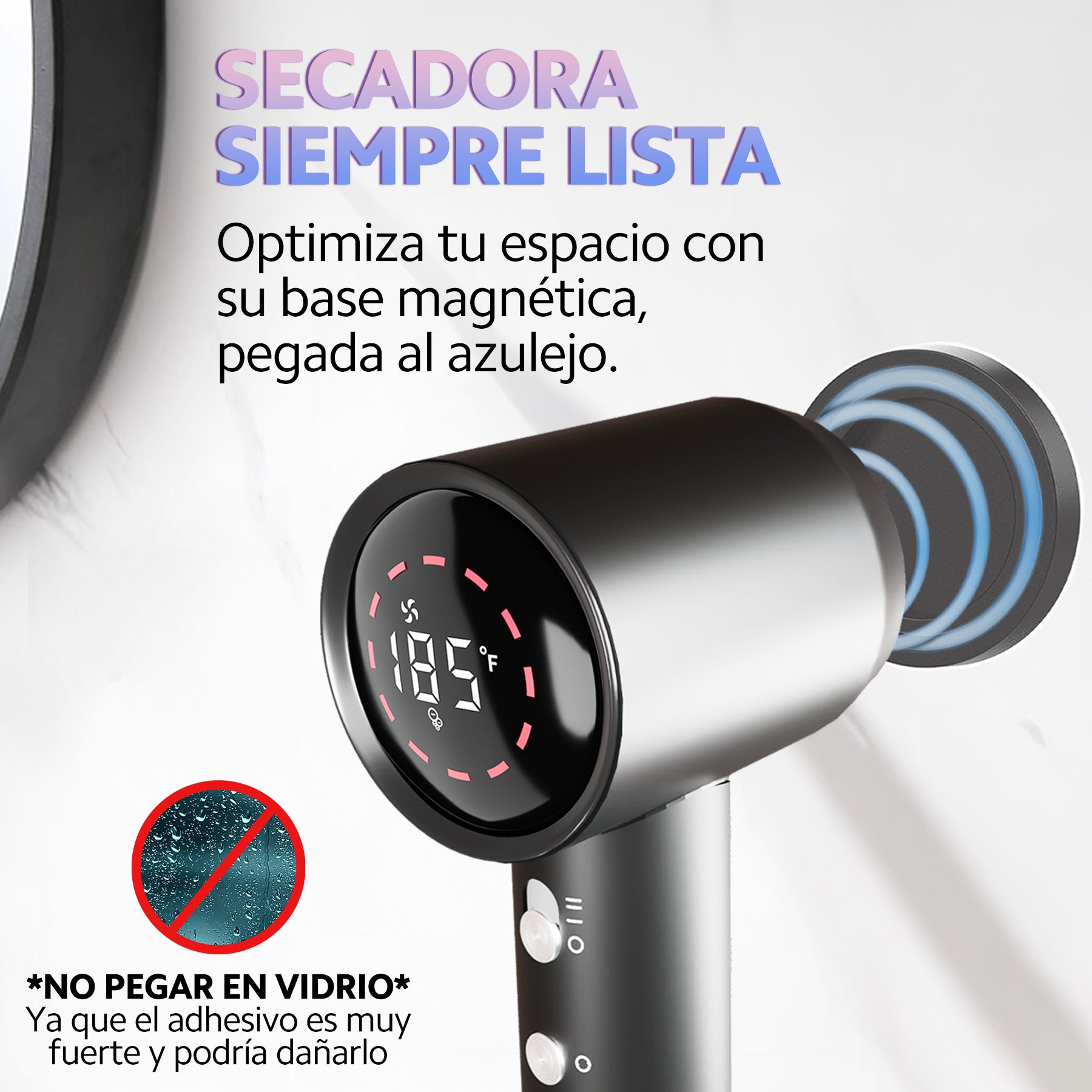 Secadora de Cabello con Iones Negativos, Difusor para Rizos y Boquilla Alaciadora | OUO 110,000 RPM Ligera, Silenciosa y Profesional
