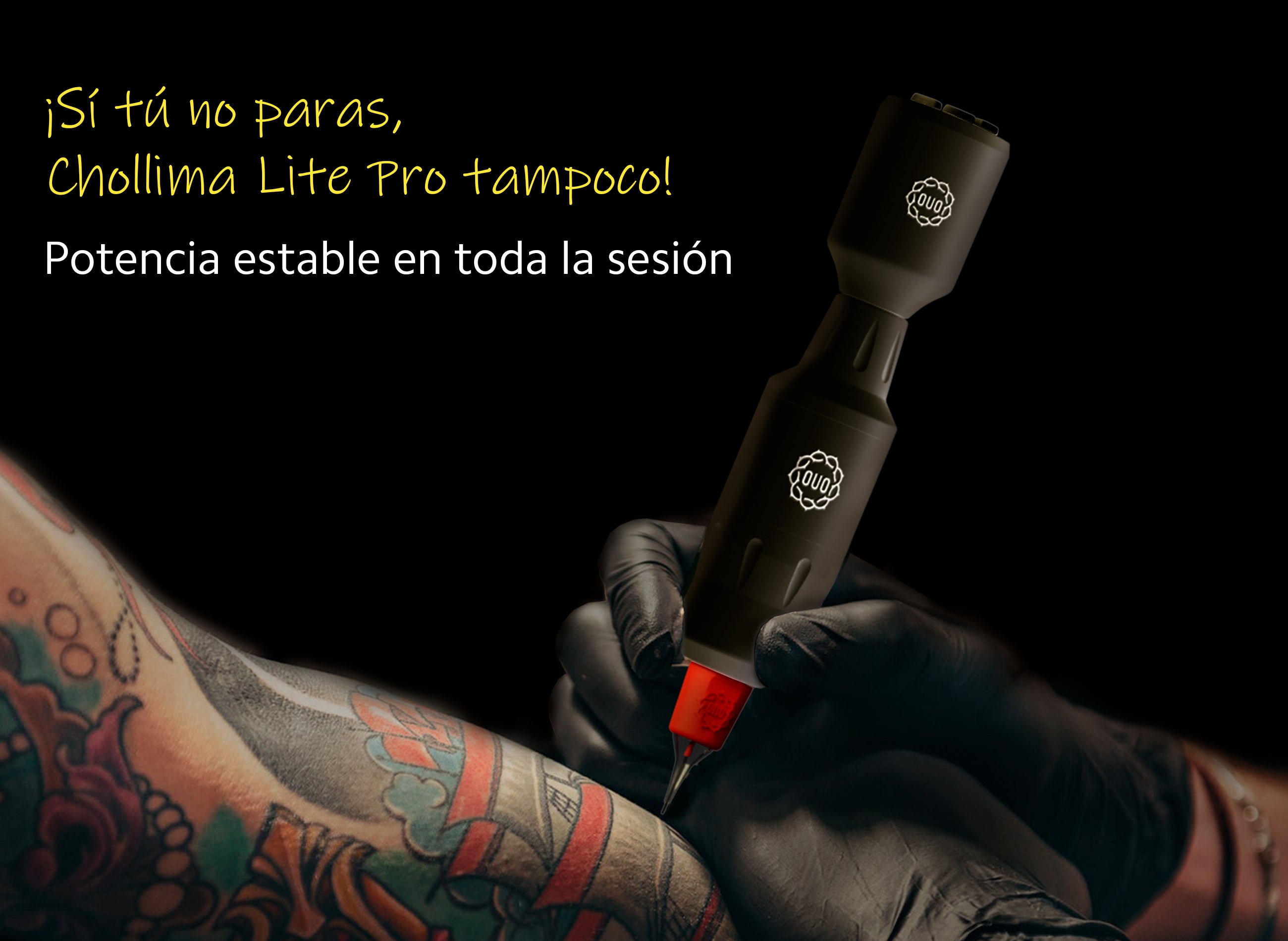 Batería Inalámbrica para Tatuar OUO Chollima Lite Pro | Carga Rápida, Pantalla LCD y Conexión RCA