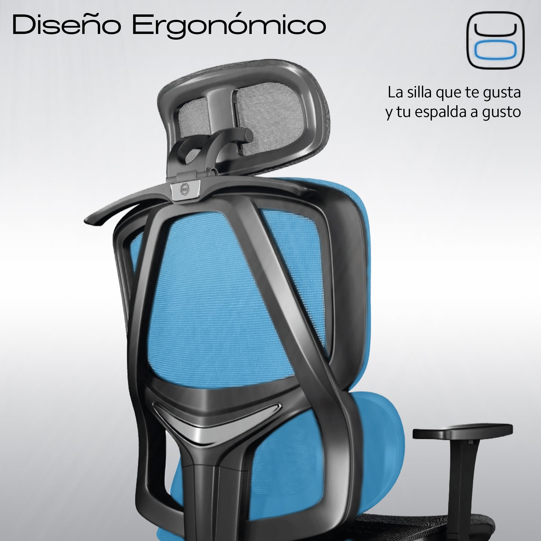 Silla de Oficina Ergonómica OUO T70 Lite | Soporte Lumbar Ajustable y Reposacabezas Rotativo