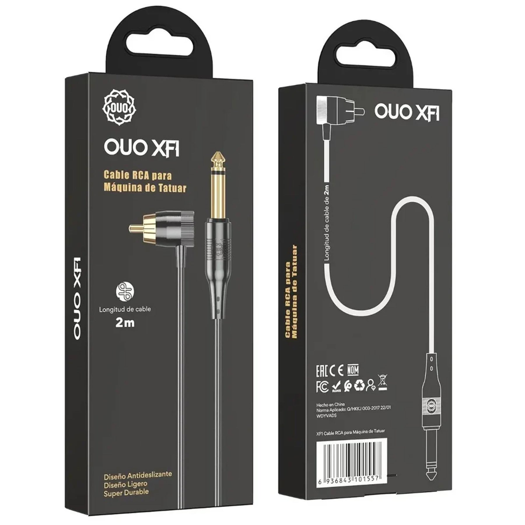 Cable RCA para Máquina de Tatuaje OUO | Antideslizante, Súper Duradero y Resistente(Con Empaque)