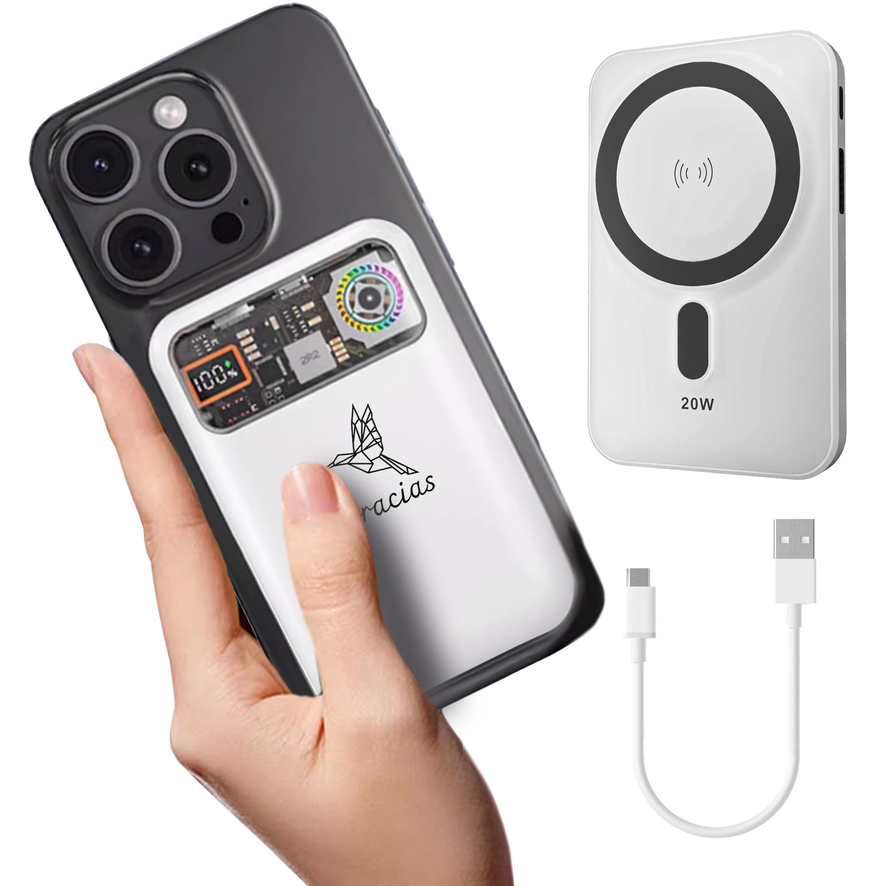 Power Bank Inalámbrica Carga Rápida PD20W CORACIAS P1