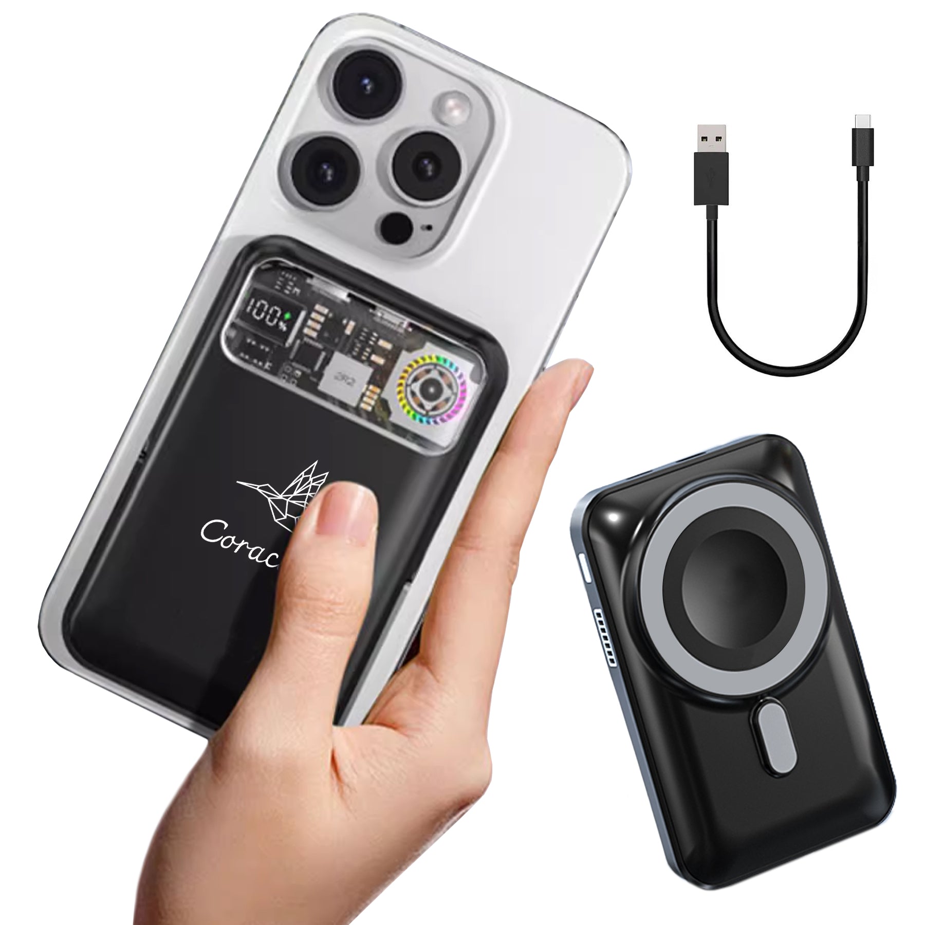 Power Bank Inalámbrica Carga Rápida PD20W CORACIAS P1