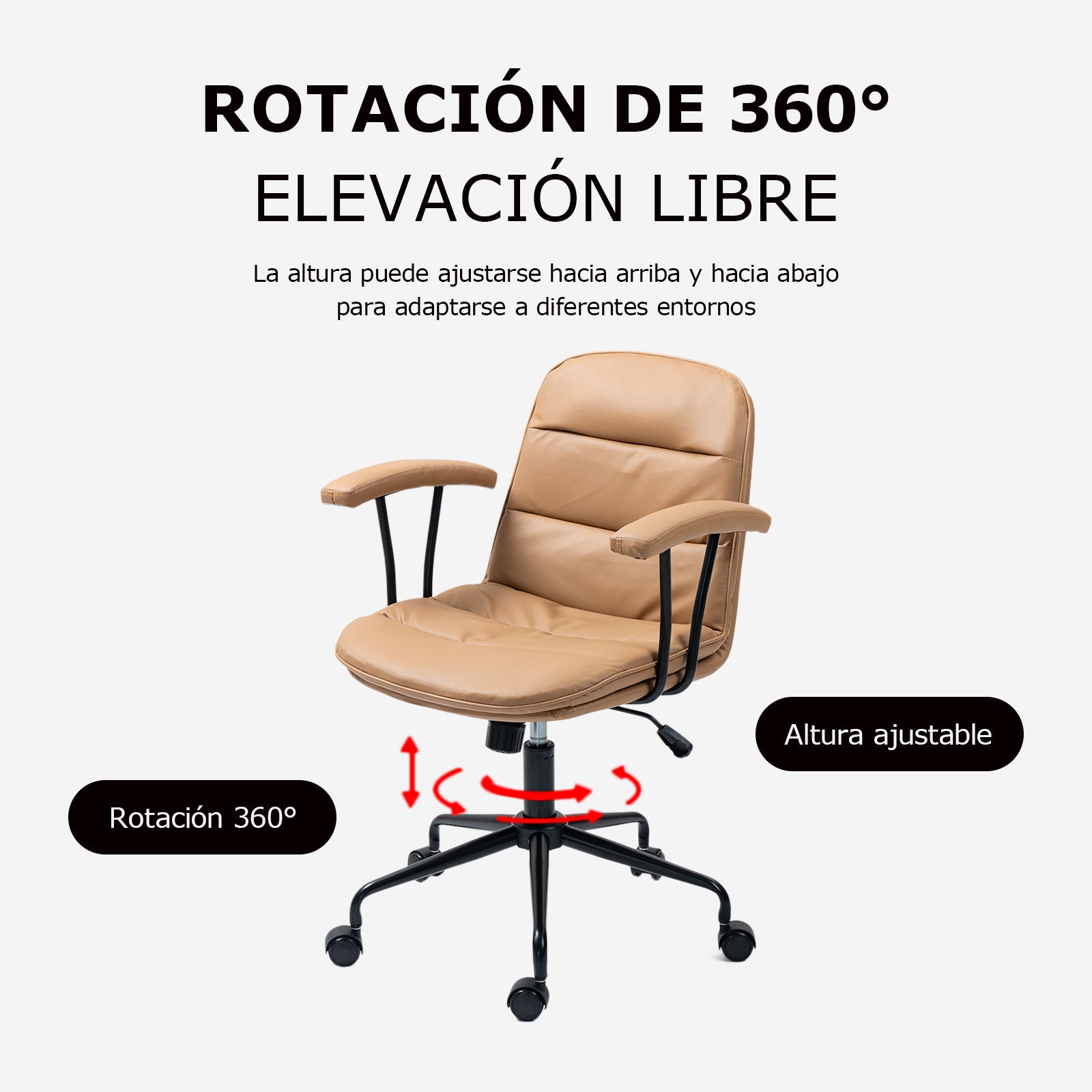 Silla de Oficina Giratoria OUO T1018 | Respaldo Mecedor 105° y Diseño Ergonómico