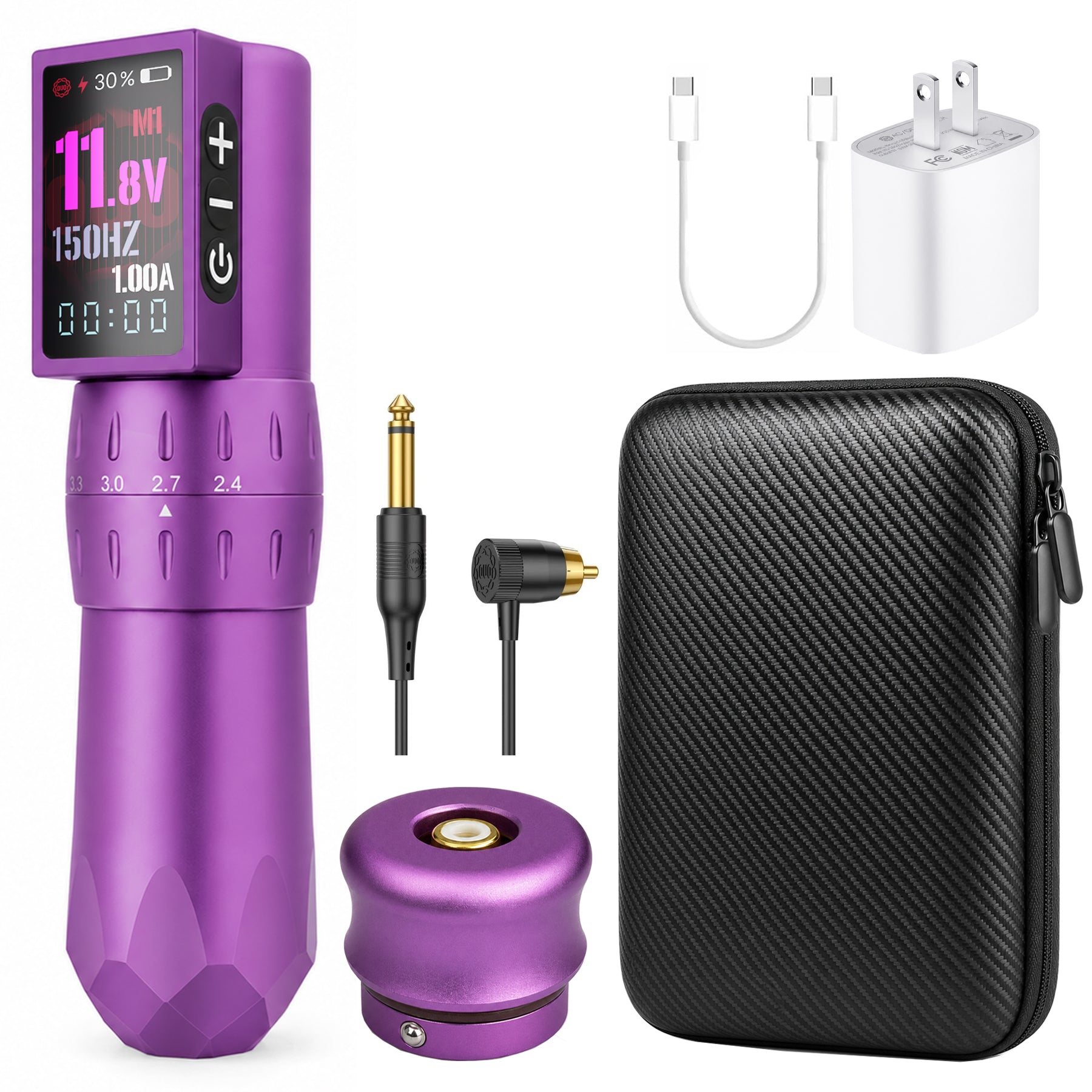 Máquina de Tatuar Inalámbrica Ace Pen 3 | Stroke Ajustable 2.4-4.2 mm | Batería Intercambiable 2000 mAh