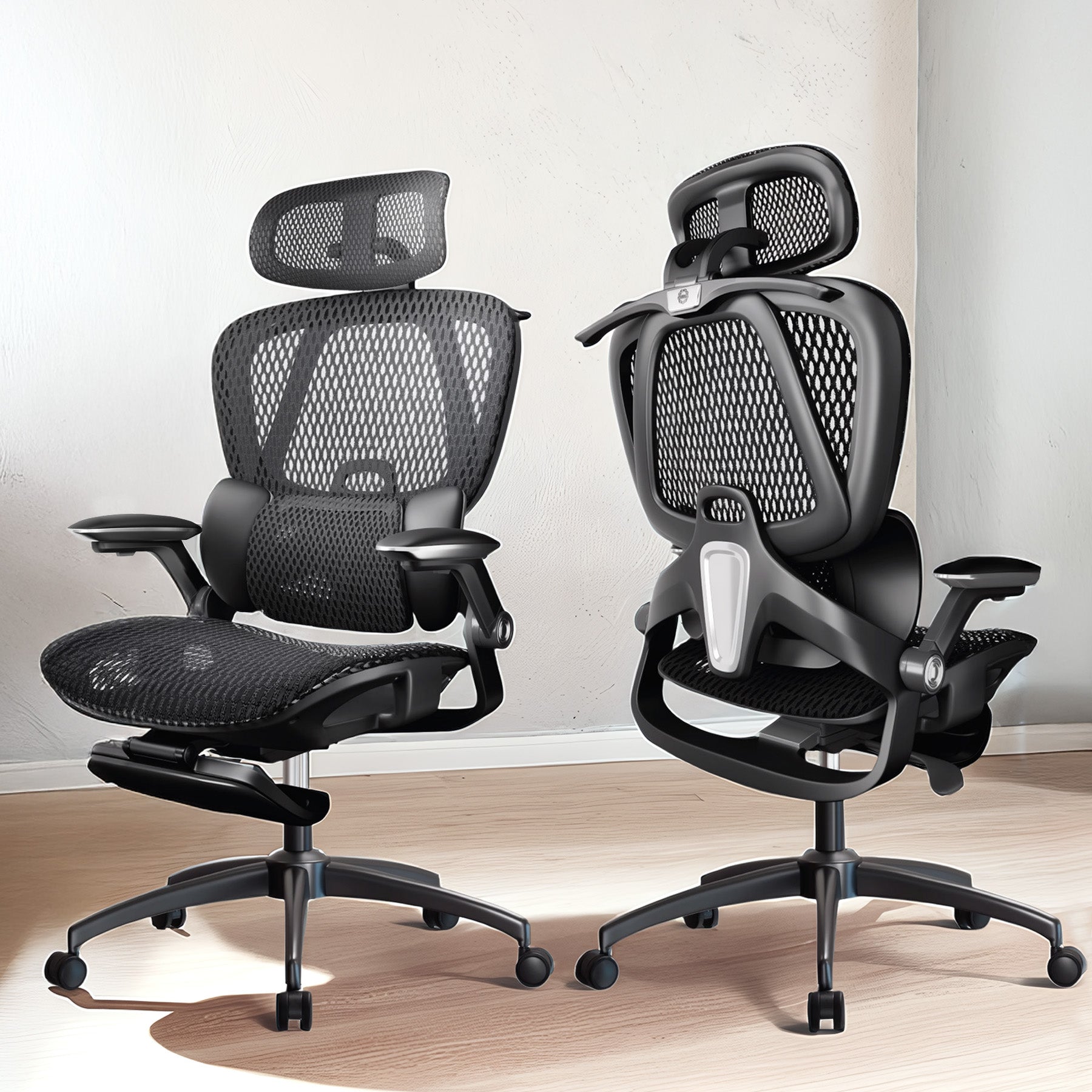 Silla de Oficina, Reposapiés, Reclinable, Cómoda OUO T70W