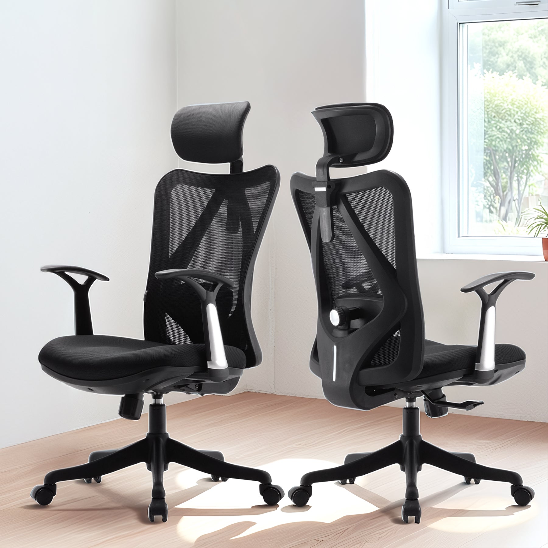 Silla Ergonómica Reclinable OUO SIHOO M16 | Soporte Lumbar Ajustable y Reposacabezas 3D