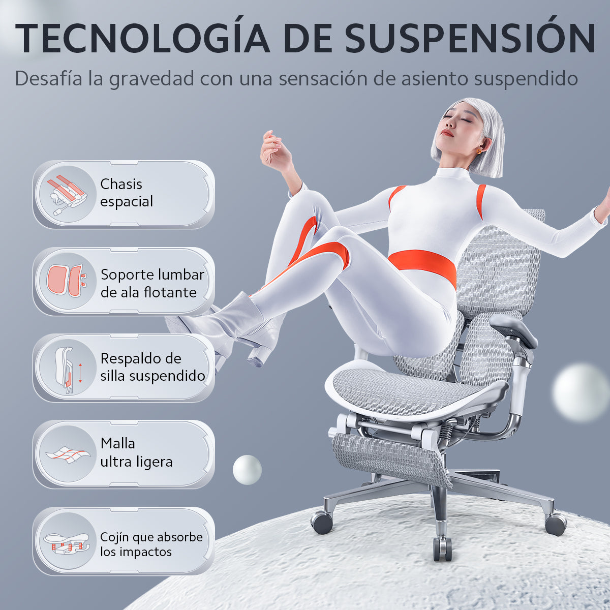 Silla Ergonómica de Oficina SIHOO Doro S300 | Soporte Lumbar Inteligente y Apoyabrazos 6D