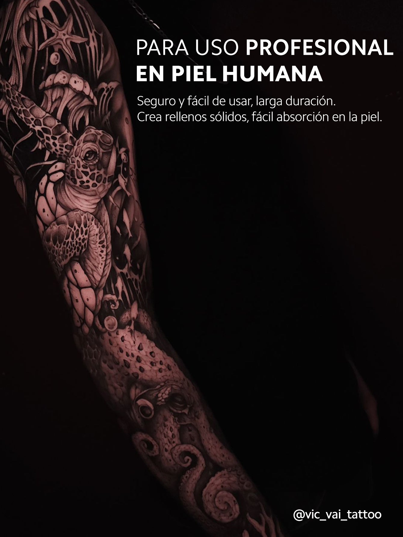 Tinta para Tatuar OUO Triple Negro | Pigmentación Intensa y Profesional (120ml)