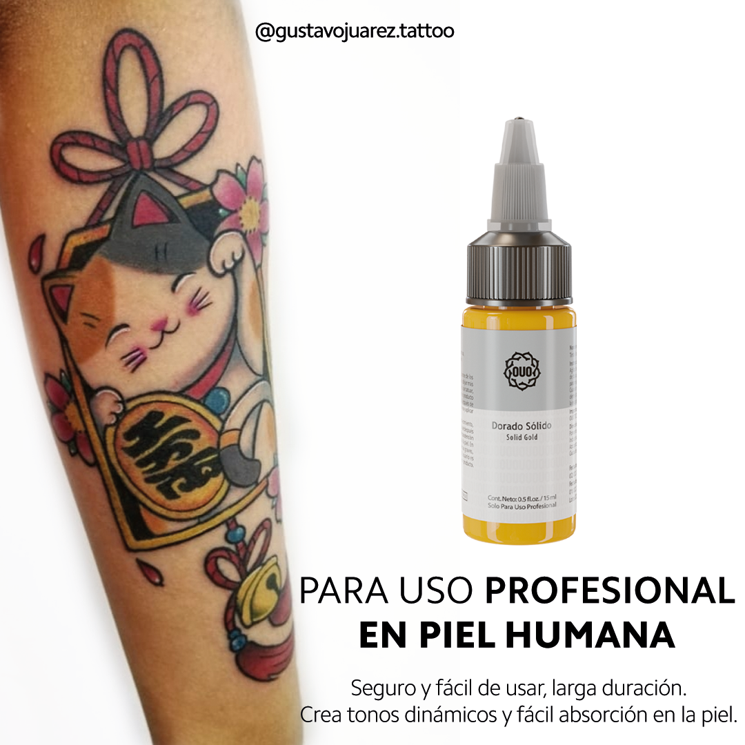 Tinta para Tatuar OUO | Pigmento Profesional con Colores Vibrantes y Seguros (0.5 Oz)