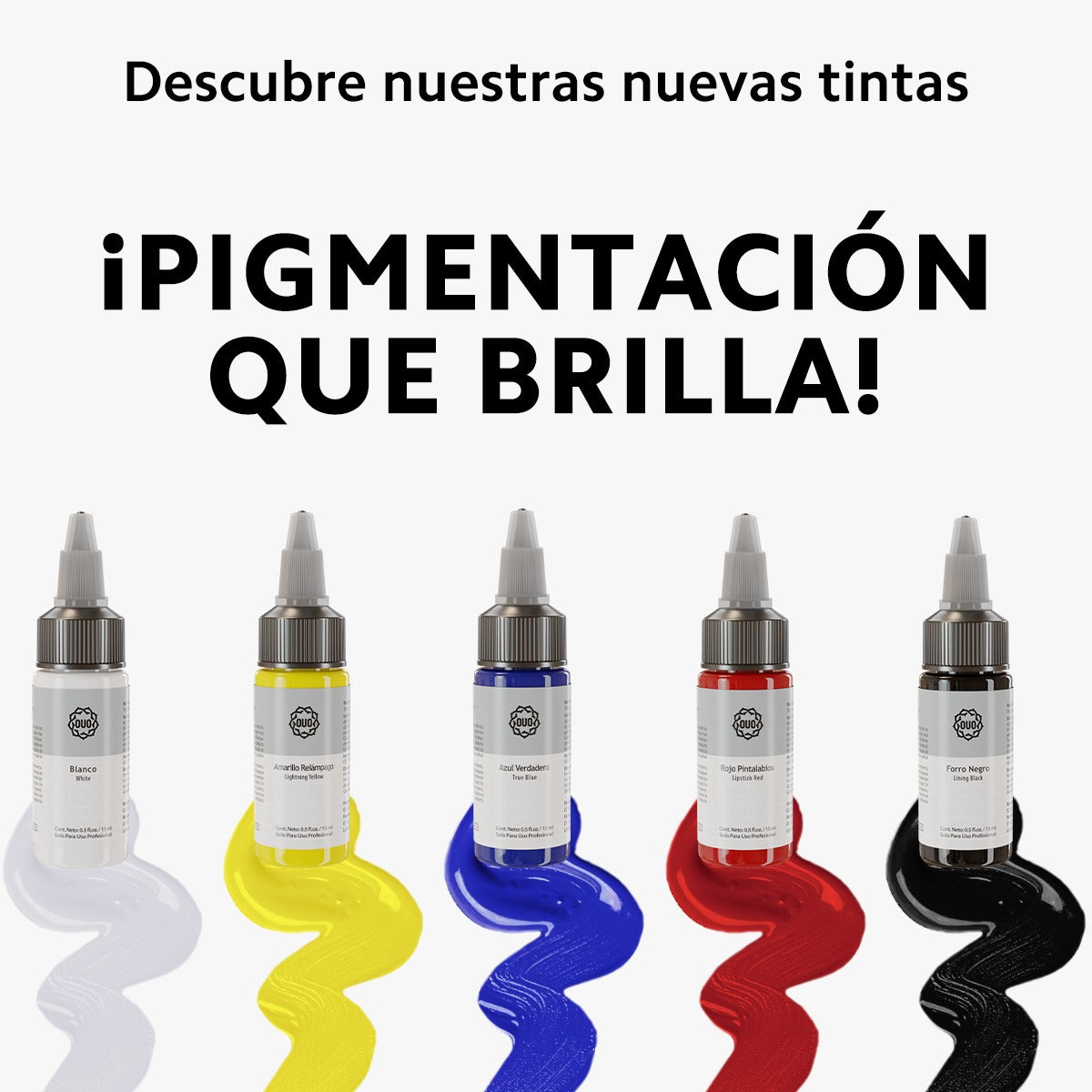 Tinta para Tatuaje en Piel Humana OUO | Pigmentos Profesionales y Colores Vibrantes (5pcs)