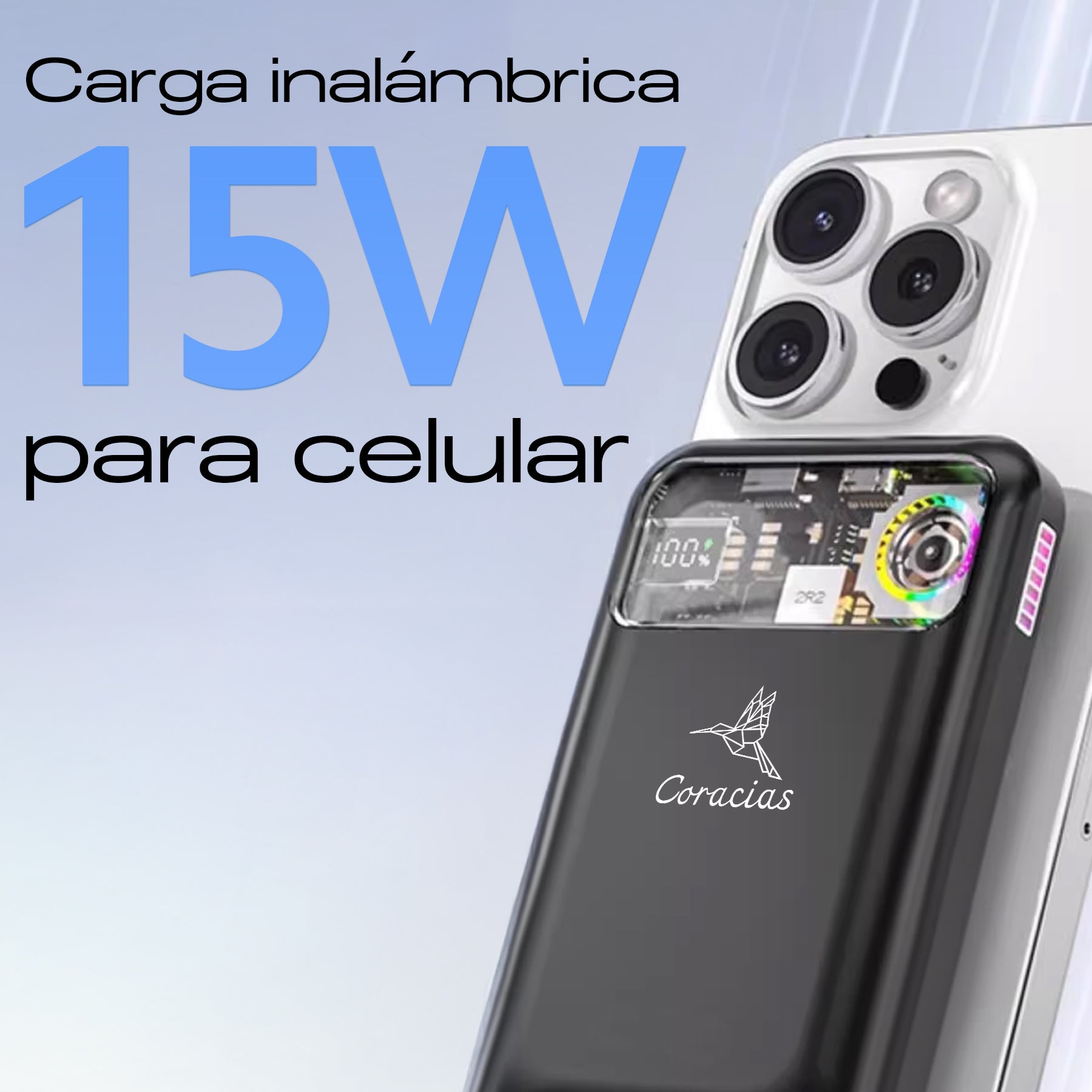 Power Bank Inalámbrica Carga Rápida PD20W CORACIAS P1