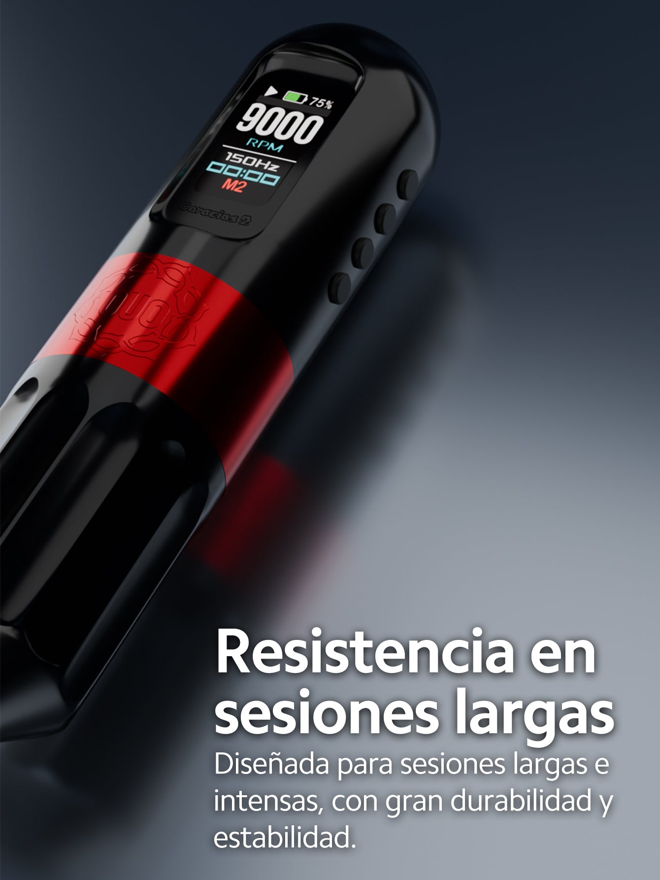 Máquina para Tatuar Inalámbrica OUO Coracias 2, Precisión y Control en Cada Trazo, con Carga Rápida, Pantalla HD y Stroke de 4 mm