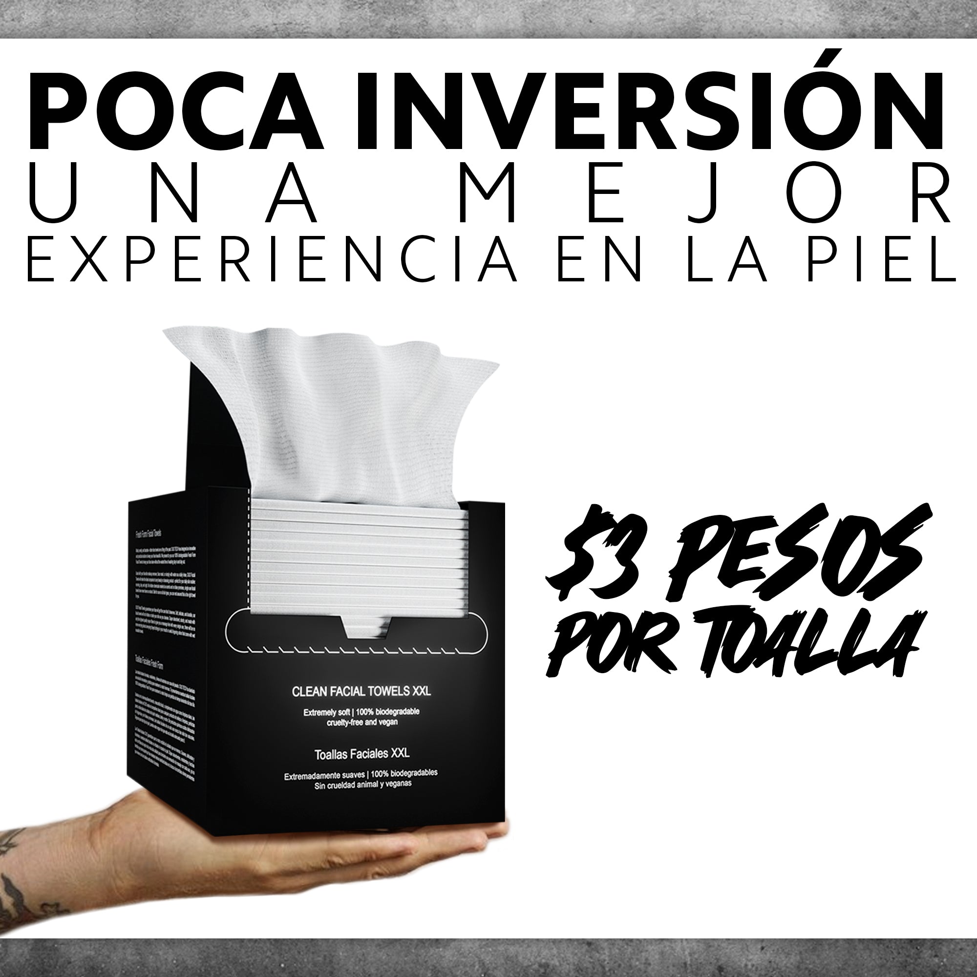 Toallas de Limpieza para Tatuaje OUO | Desechables, Sin Pelusa y Ultra Suaves (60 Pzs)