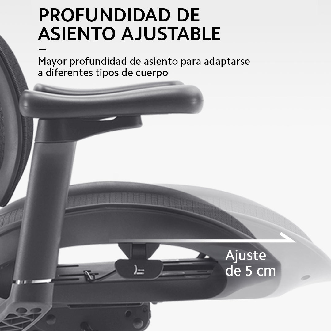 Silla Ergonómica SIHOO S100 | Soporte Lumbar Autoadaptable y Reposabrazos 4D