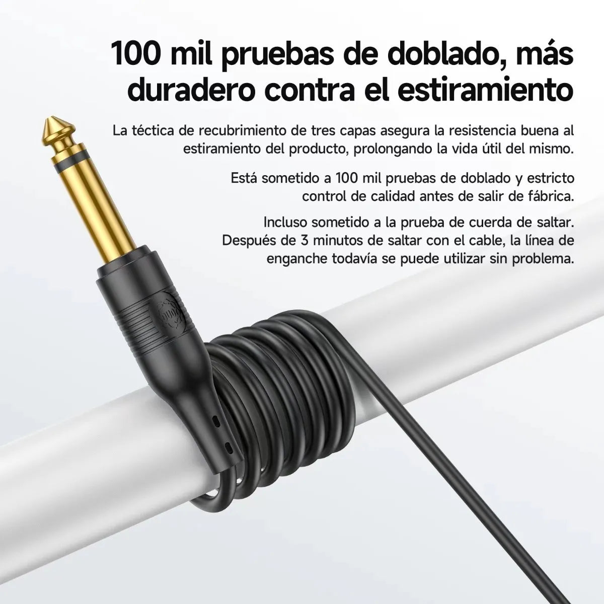 Cable RCA para Máquina de Tatuaje OUO | Antideslizante, Súper Duradero y Resistente (Sin Empaque)