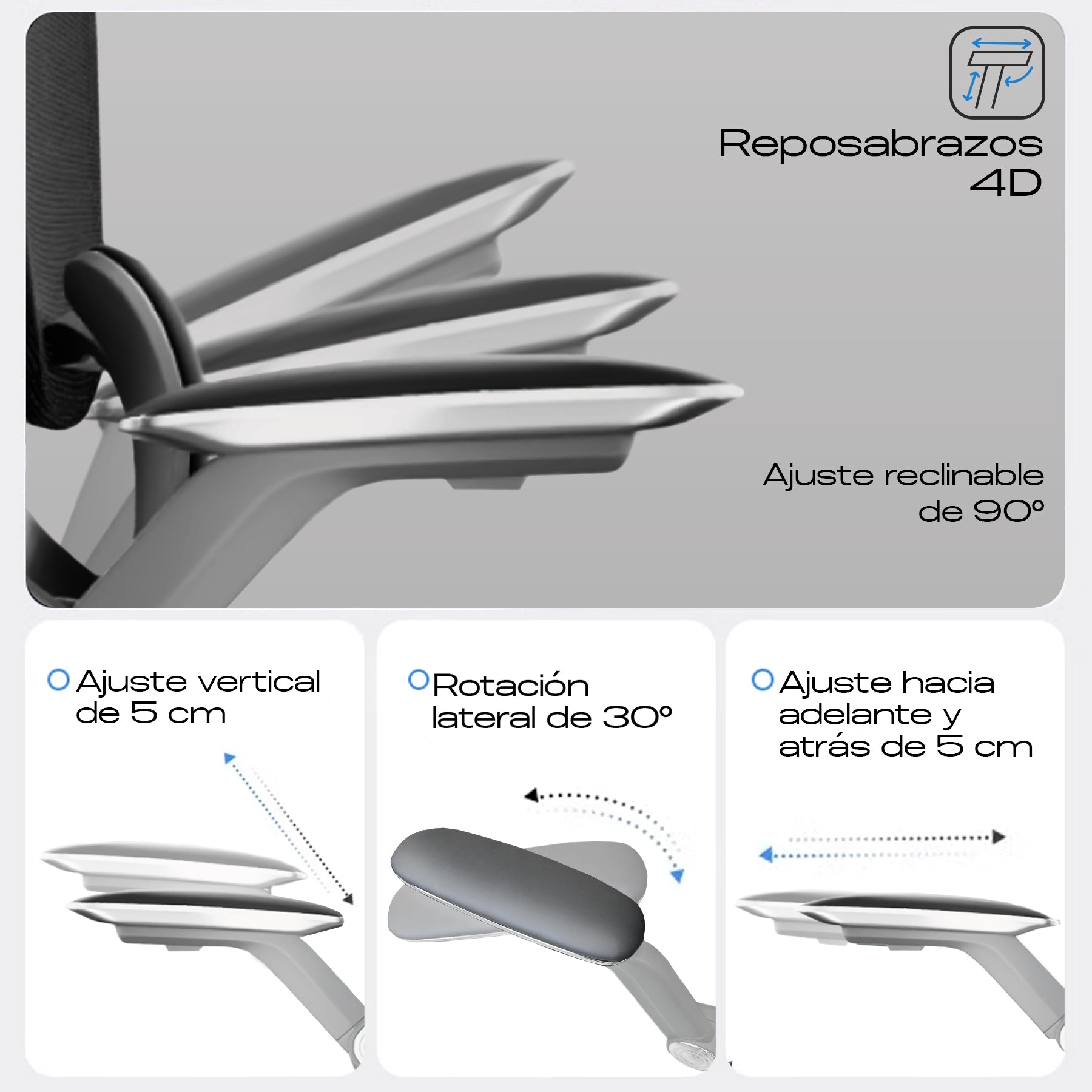 Silla Gamer OUO T70 | Respaldo Alto Ajustable, Reclinable y Ergonómica con Soporte Lumbar