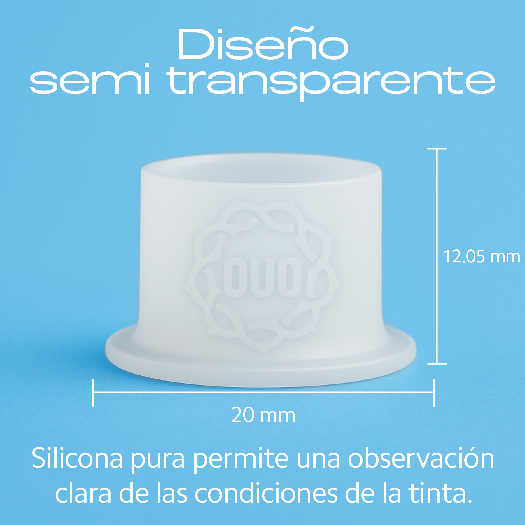 Tattoo Ink Cups – Pack de 100, Silicona Pura, Base Antideslizante
