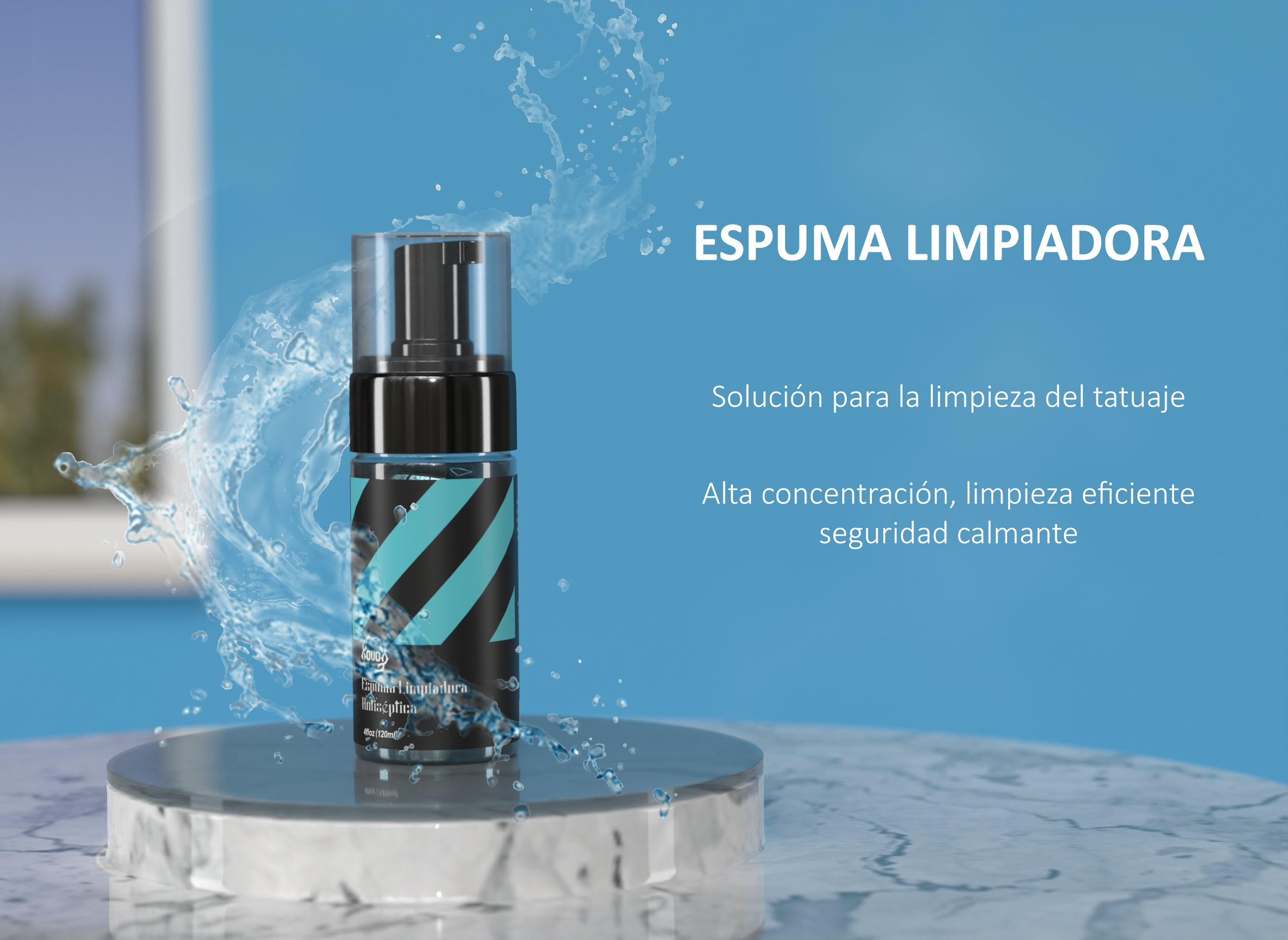 Kit de Insumos para Tatuar OUO | Vaselina, Espuma Antiséptica y Stencil