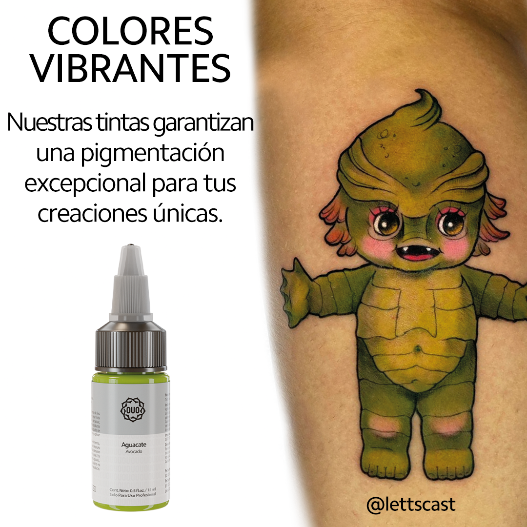 Tinta para Tatuar OUO | Pigmento Profesional con Colores Vibrantes y Seguros (0.5 Oz)