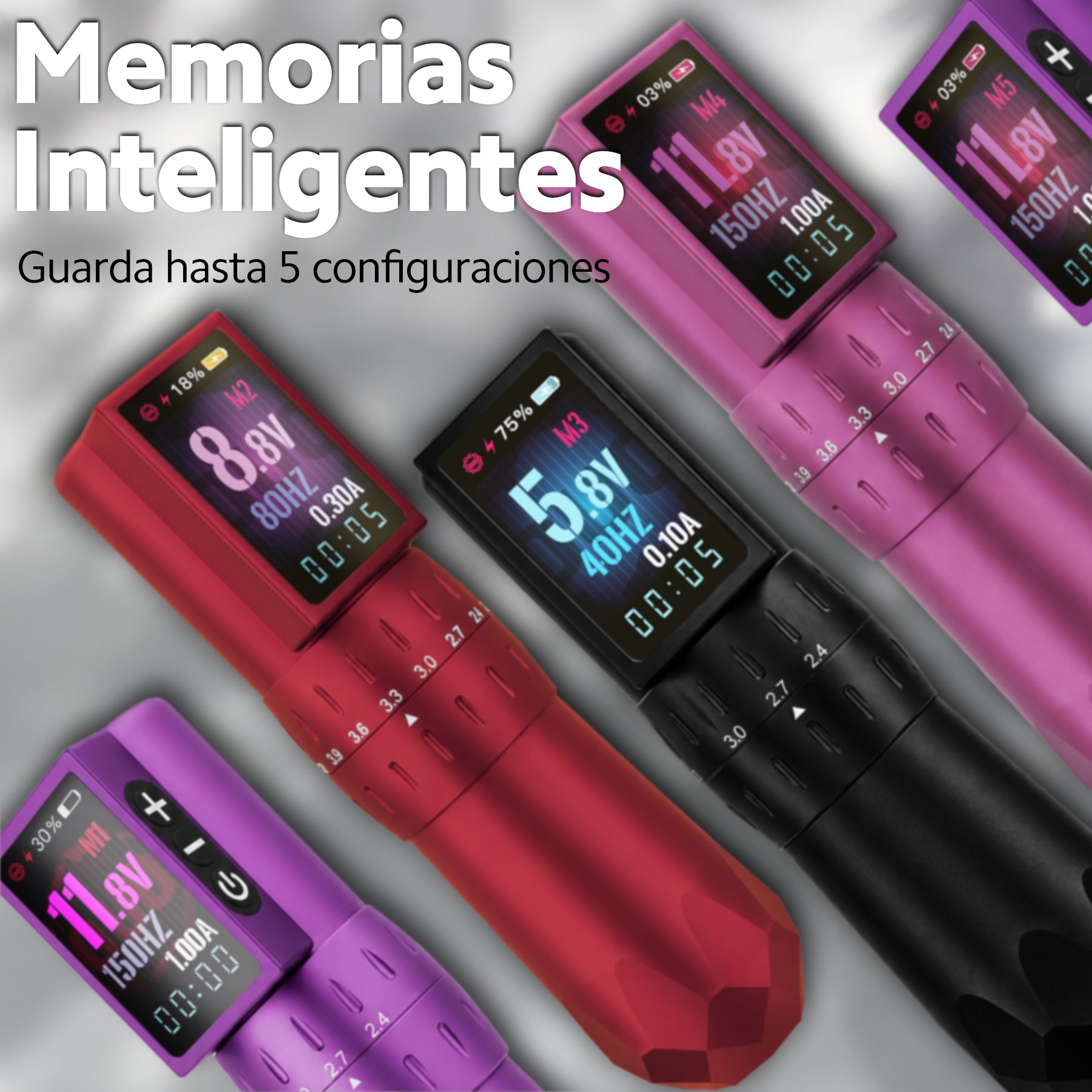 Ace Pen 3 Máquina de Tatuar Inalámbrica | Stroke Ajustable 2.4-4.2 mm | Batería Intercambiable 2000 mAh