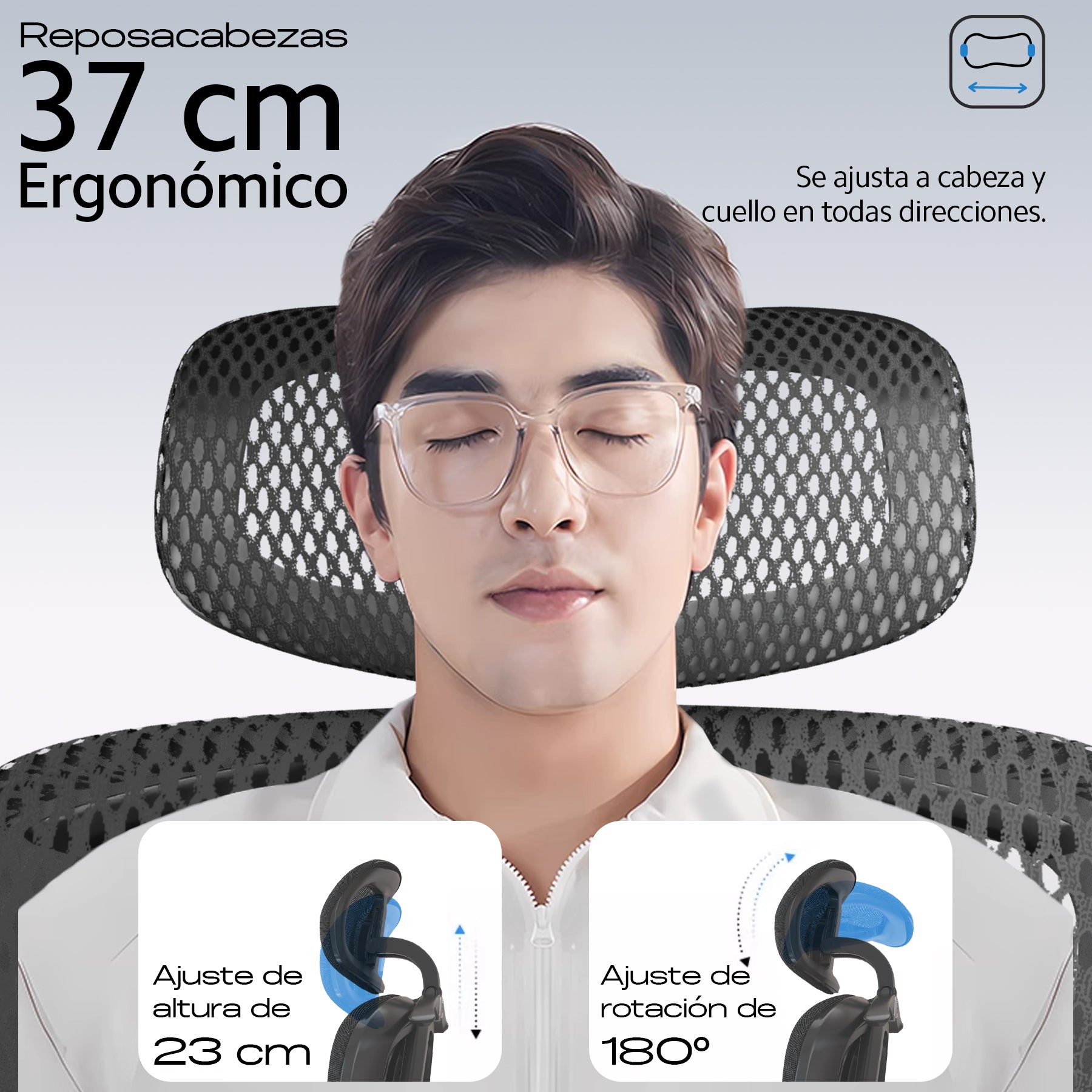 Silla de Oficina, Reposapiés, Reclinable, Cómoda OUO T70W
