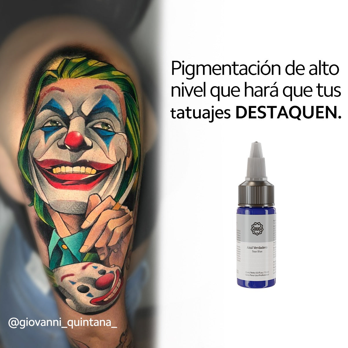 Tinta para Tatuaje en Piel Humana OUO | Pigmentos Profesionales y Colores Vibrantes (5pcs)