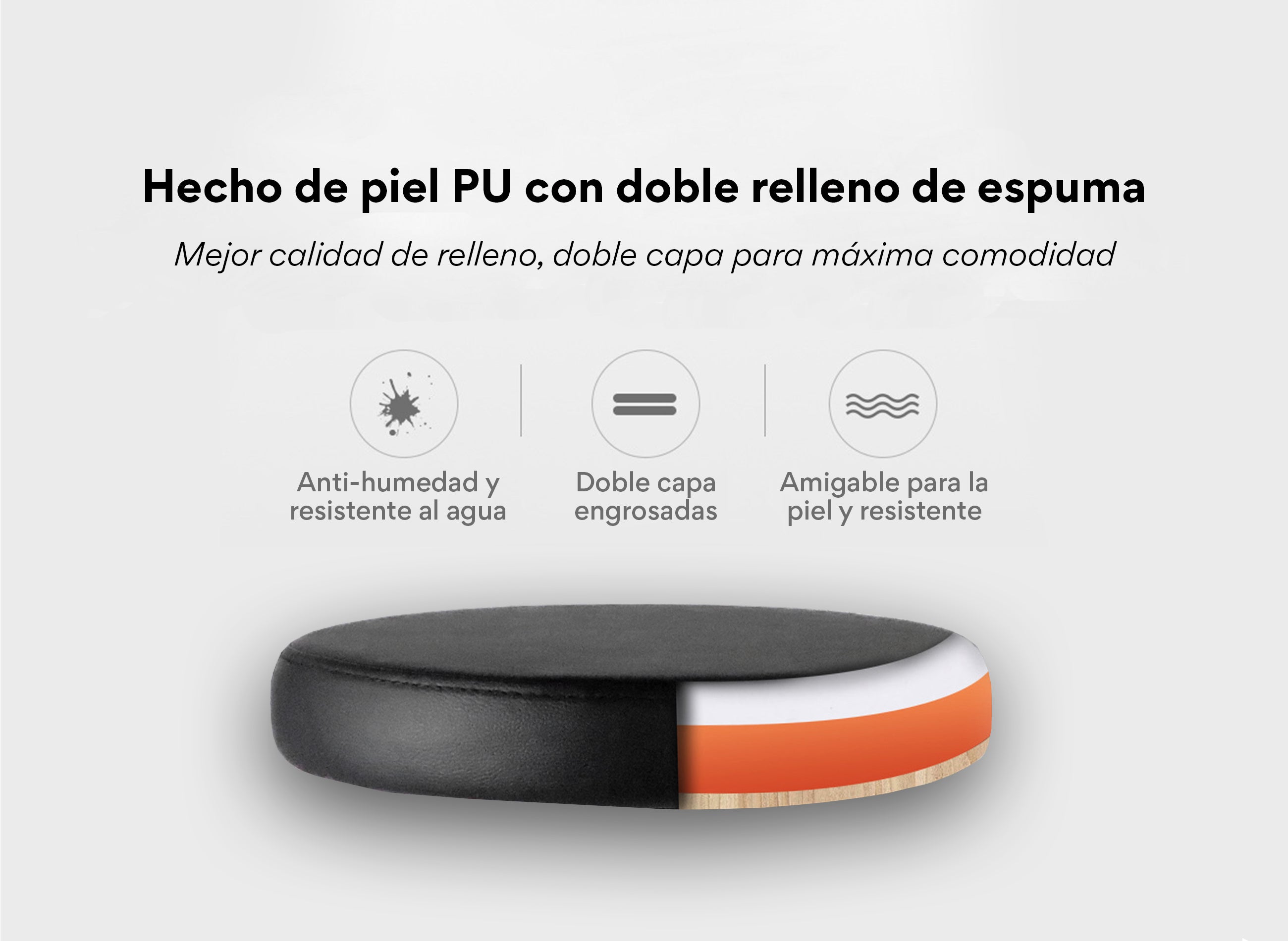Pack de 2 Taburetes Giratorios OUO LT00518X2 | Ajustables, Ergonómicos y Resistentes