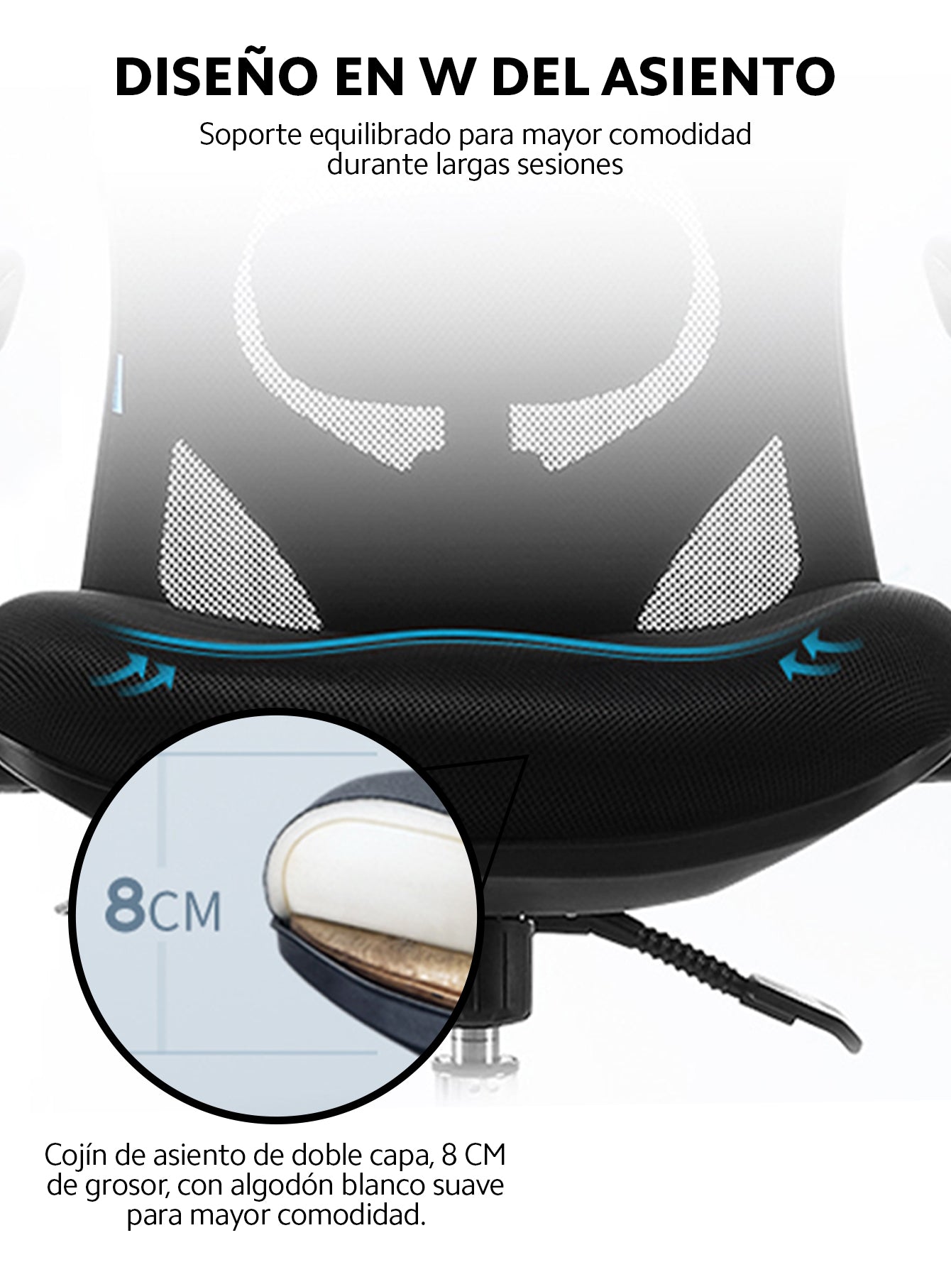 Silla Ergonómica Reclinable OUO SIHOO M16 | Soporte Lumbar Ajustable y Reposacabezas 3D