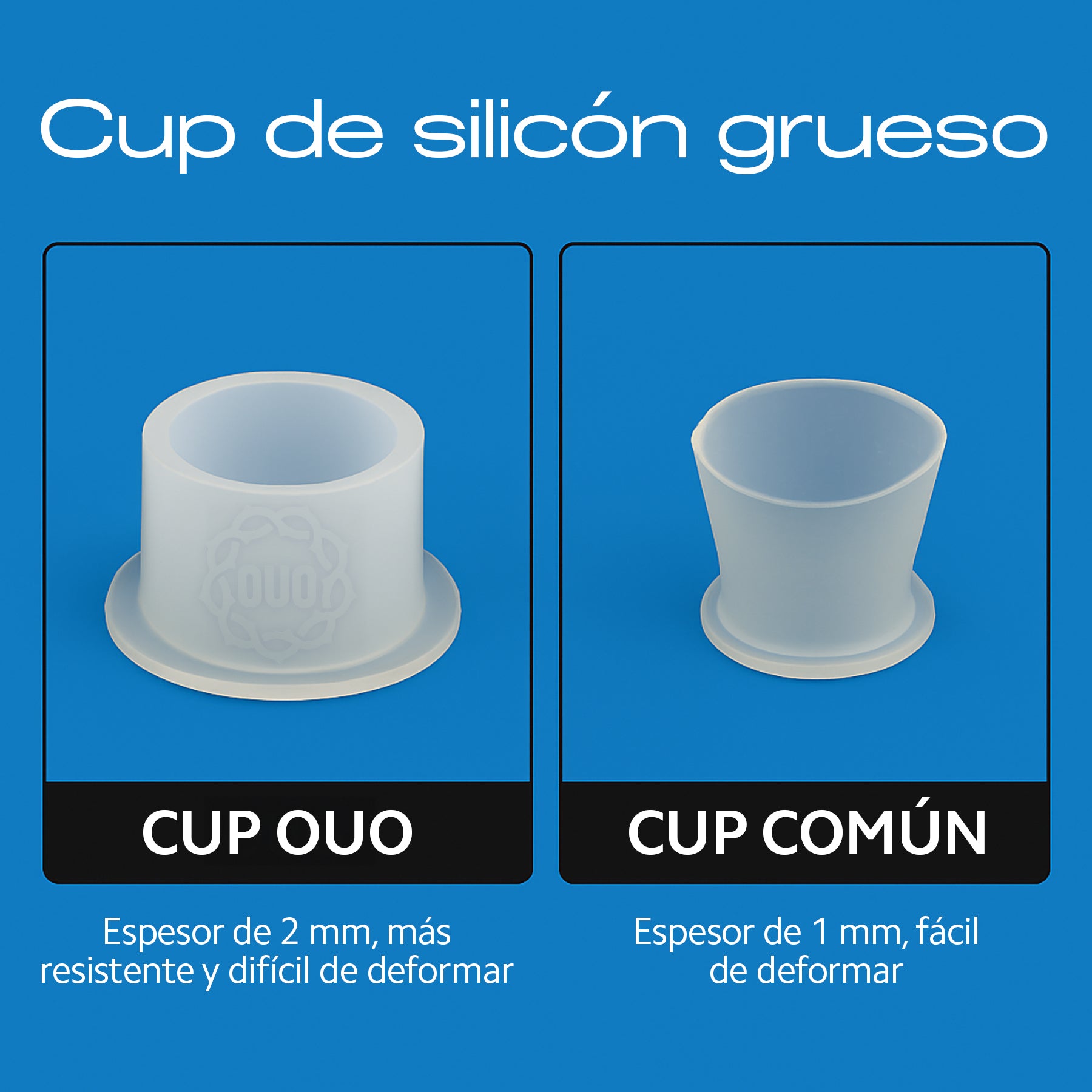 Tattoo Ink Cups – Pack de 100, Silicona Pura, Base Antideslizante