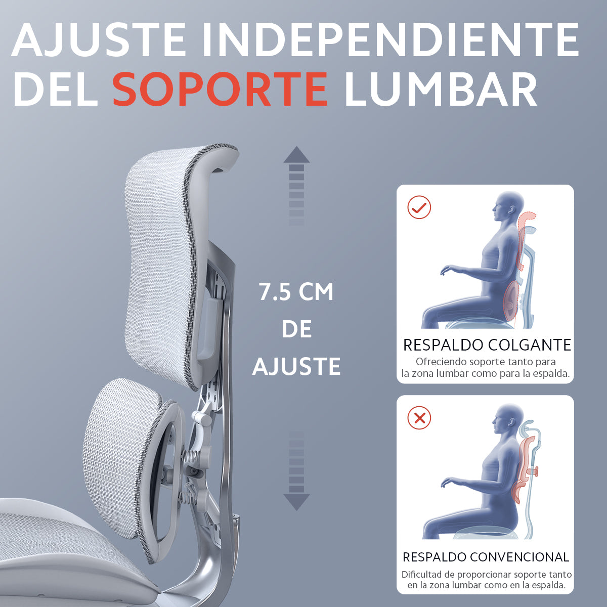 Silla Ergonómica de Oficina SIHOO Doro S300 | Soporte Lumbar Inteligente y Apoyabrazos 6D
