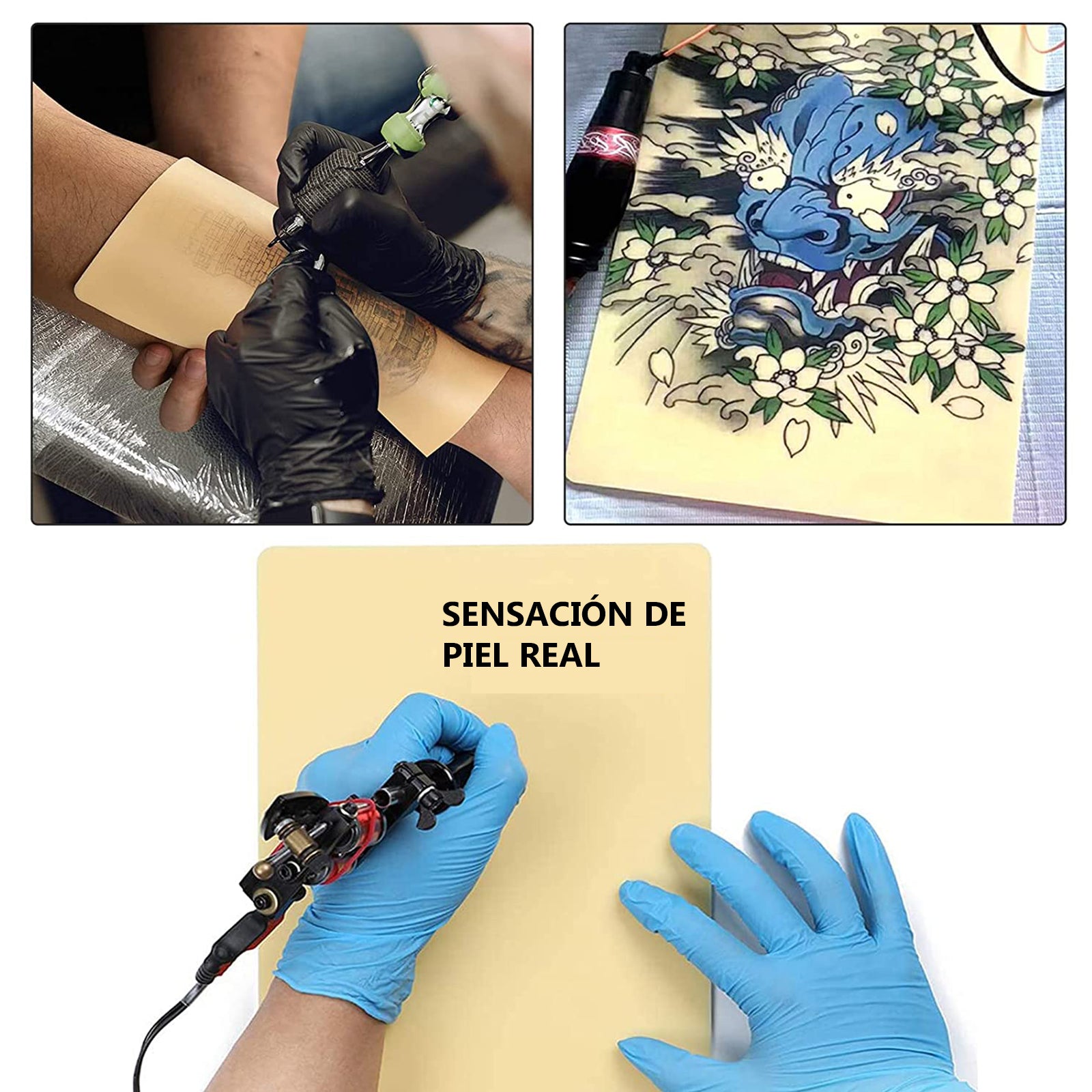 Piel Sintética para Tatuar by OUO | Doble Cara, Sensación Realista y Perfecta para Practicar Microblading y Tatuajes