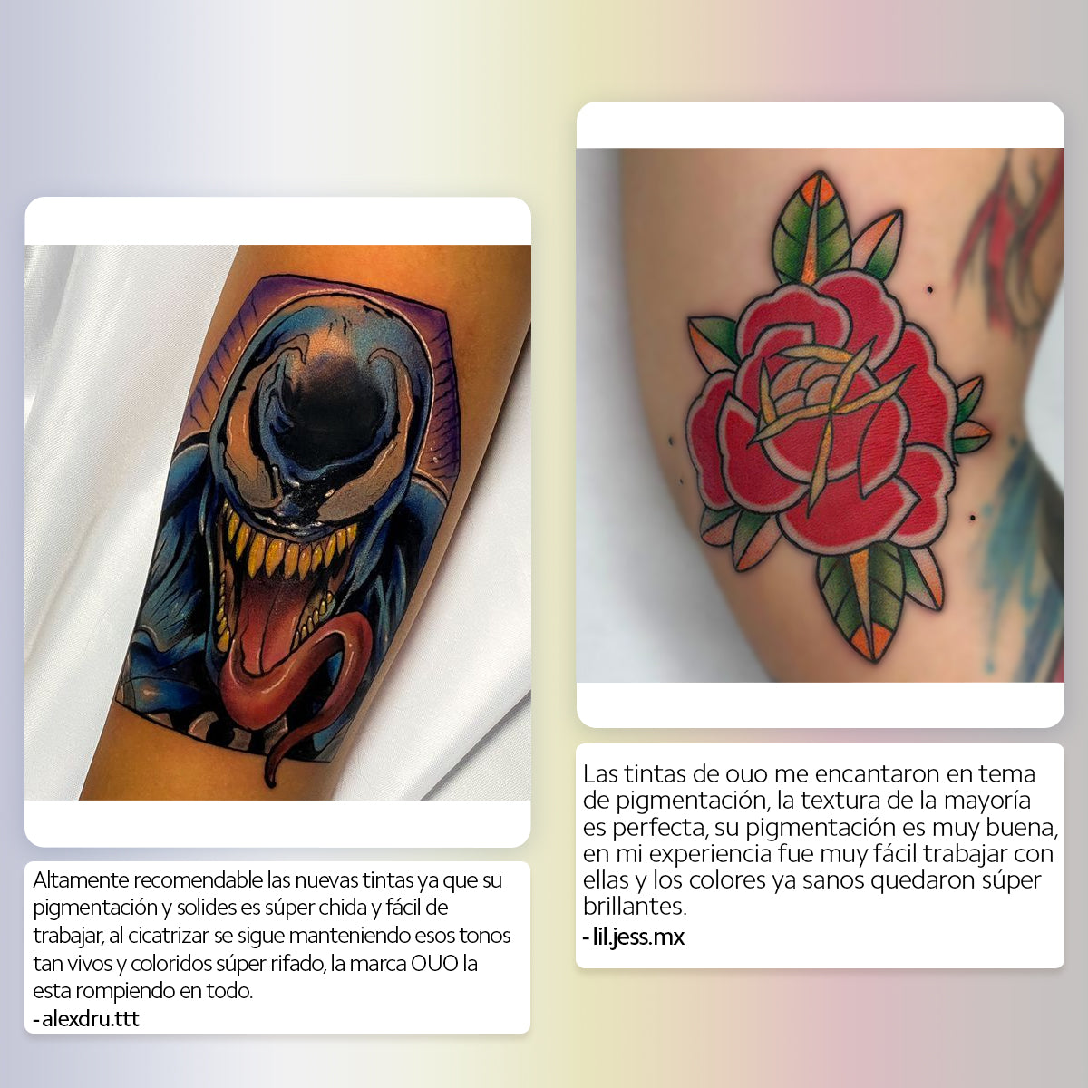 Tinta para Tatuaje en Piel Humana OUO | Pigmentos Profesionales y Colores Vibrantes (5pcs)