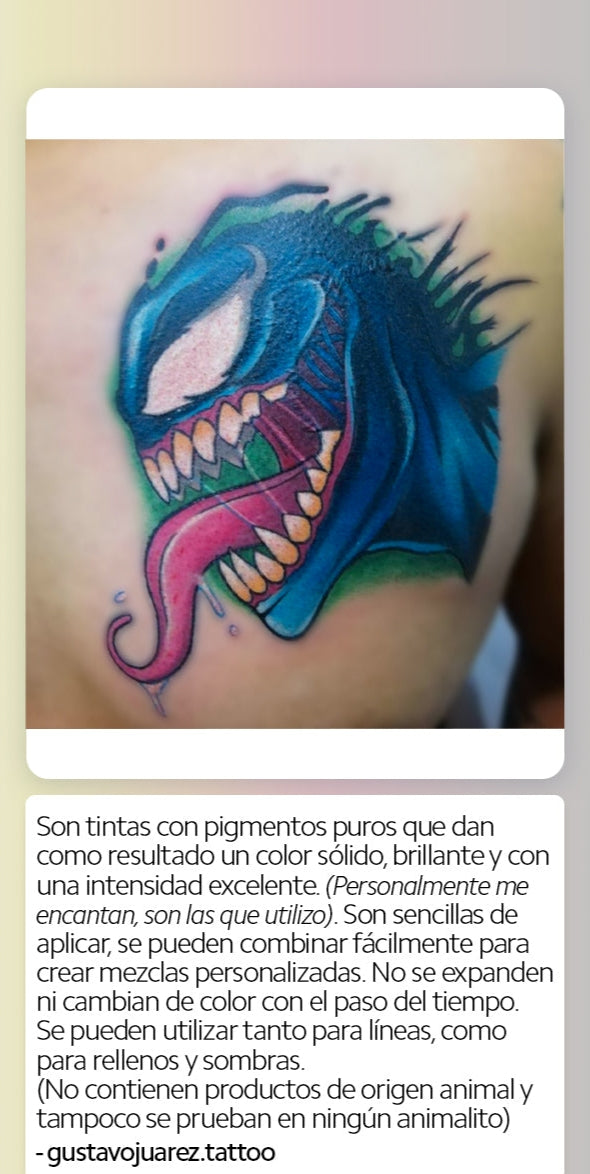 Tinta para Tatuaje en Piel Humana OUO | Pigmentos Profesionales y Colores Vibrantes (5pcs)