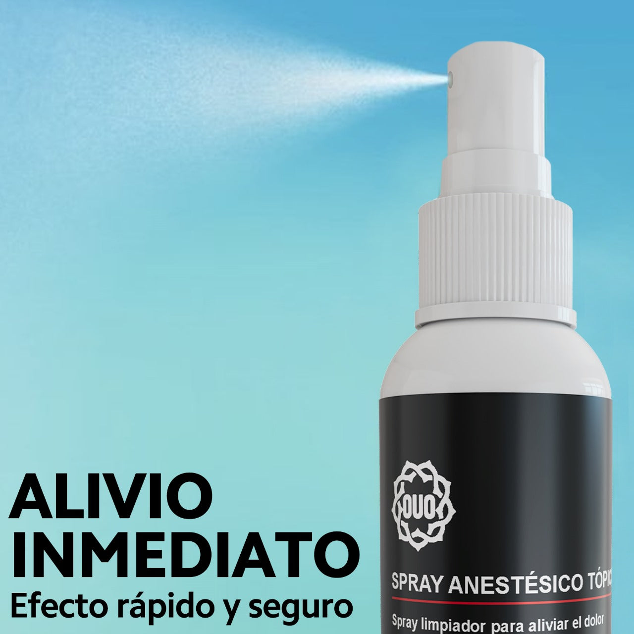 Spray Anestésico Tópico OUO | Alivio del Dolor y Protección Antiséptica (120 ml)