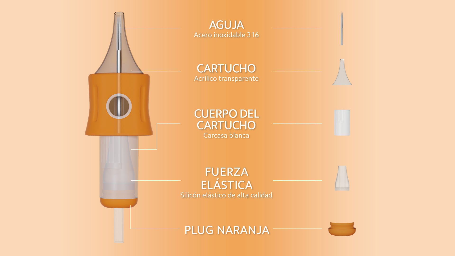 Cartucho de Tatuaje OUO RMB - RS(16 Pzs) | Nueva Generación, Máxima Estabilidad y Seguridad