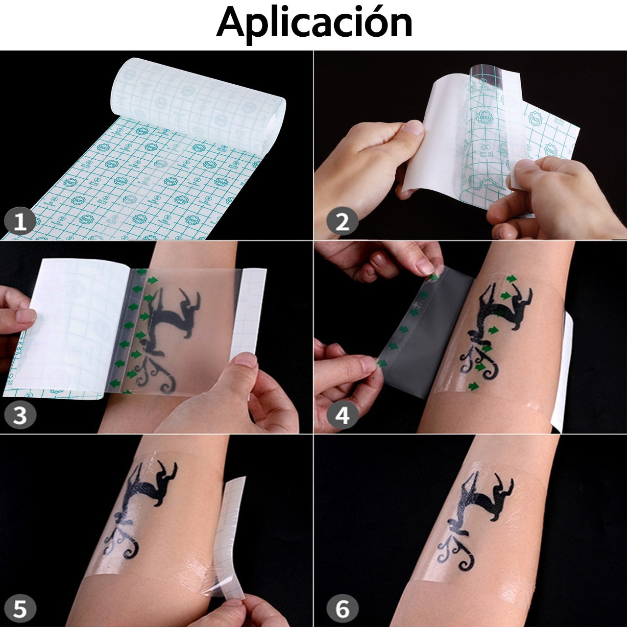 Parche Adhesivo Curación Tattoo OUO | Rollo Impermeable de 15 cm x 10 m