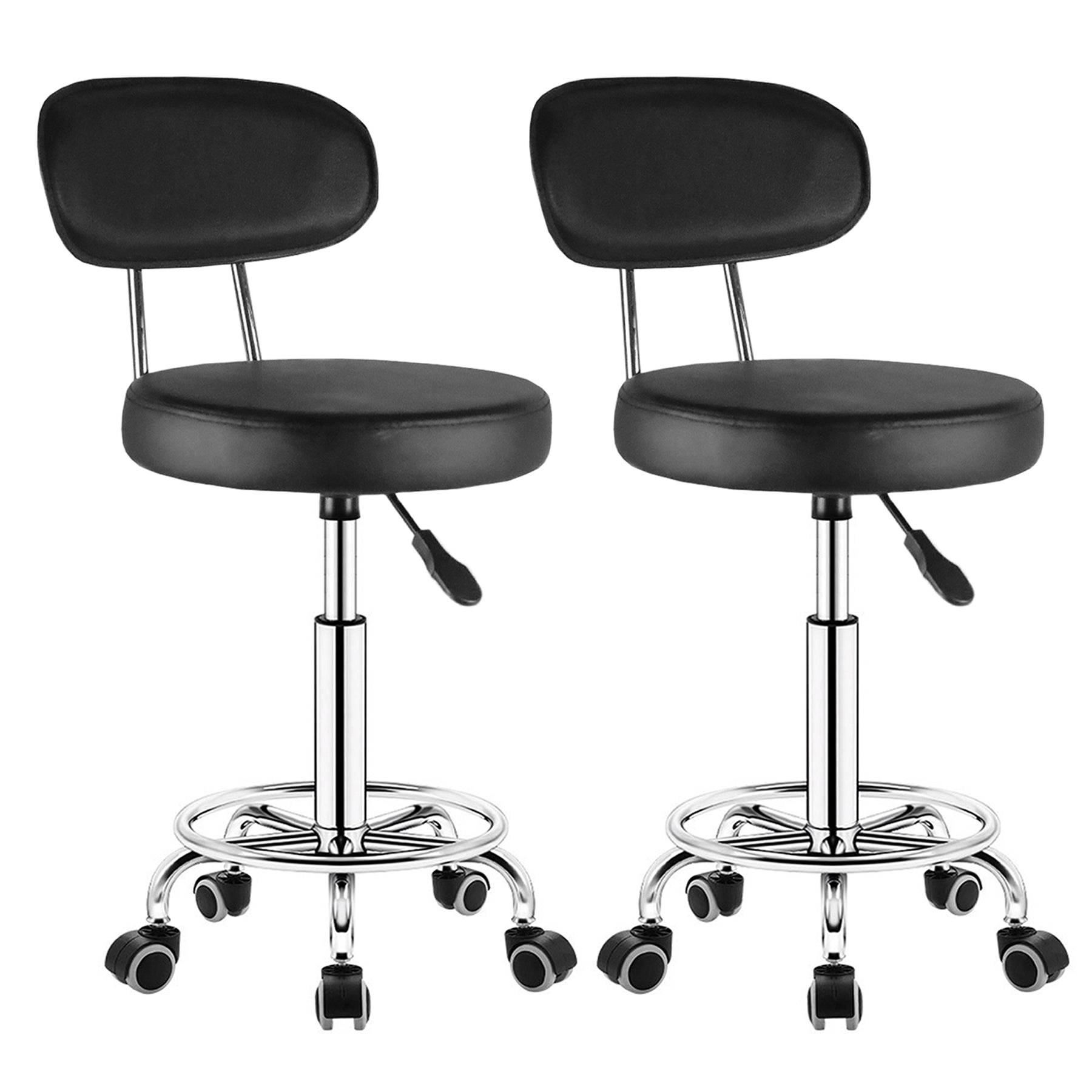 Pack de 2 Taburetes Giratorios OUO LT00518X2 | Ajustables, Ergonómicos y Resistentes