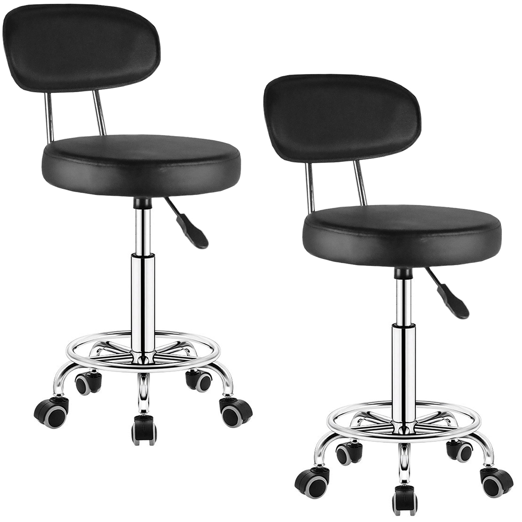 Pack de 2 Taburetes Giratorios OUO LT00518X2 | Ajustables, Ergonómicos y Resistentes