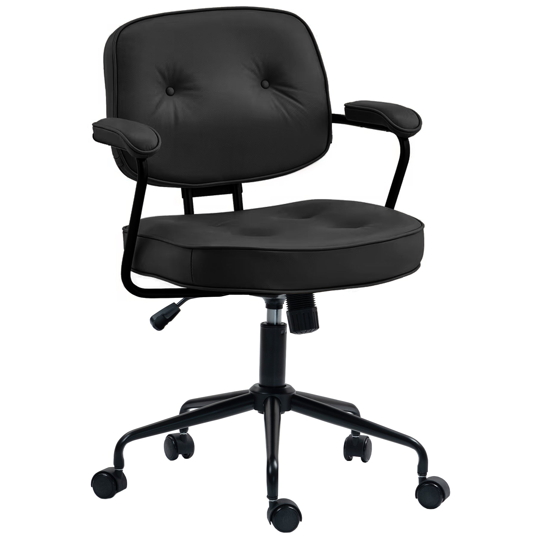 Silla de Oficina Vintage OUO T1019 | Respaldo Mecedor y Estilo Capitoné