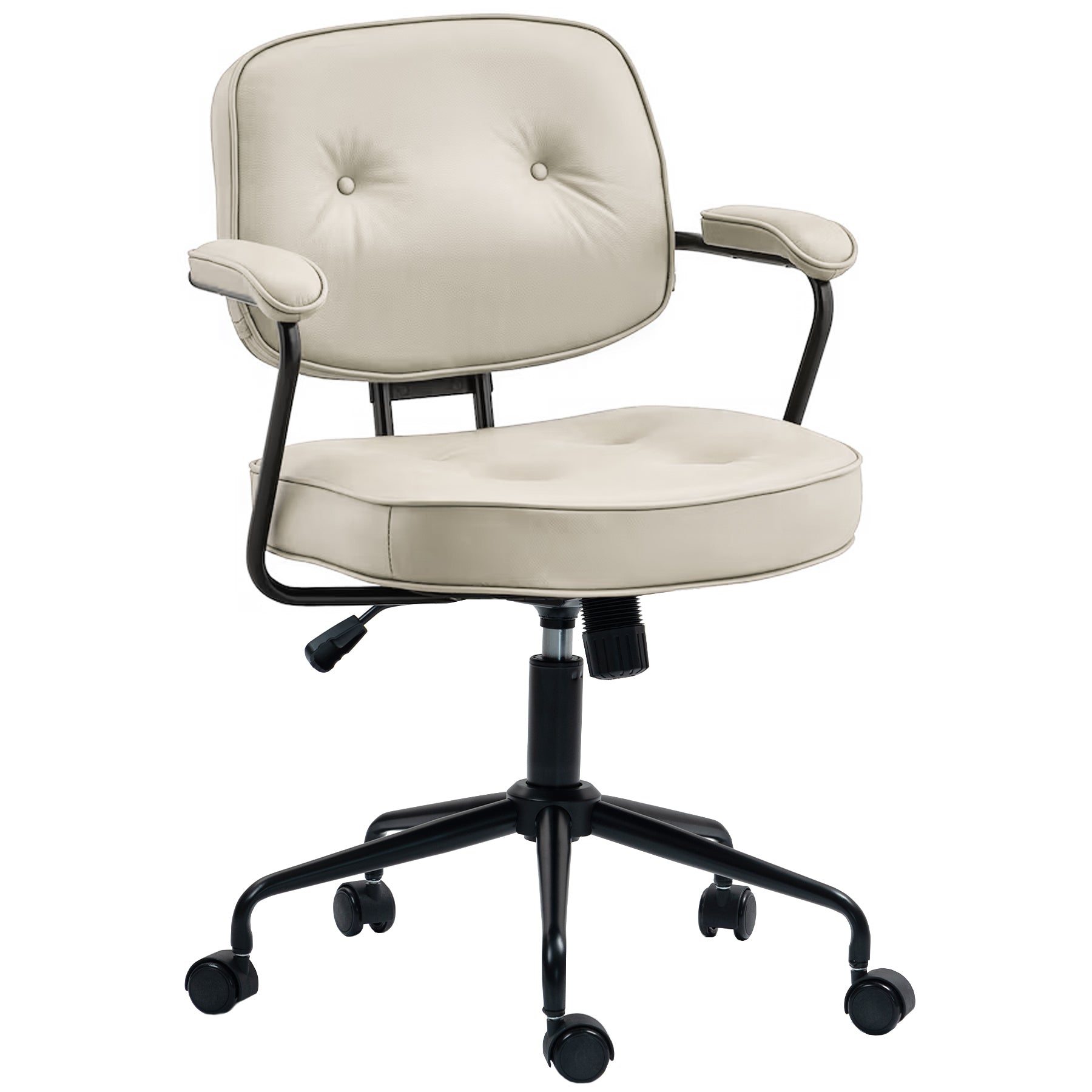 Silla de Oficina Vintage OUO T1019 | Respaldo Mecedor y Estilo Capitoné