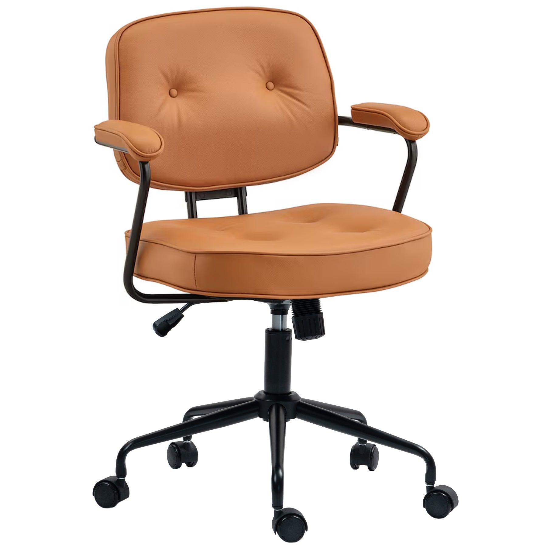 Silla de Oficina Vintage OUO T1019 | Respaldo Mecedor y Estilo Capitoné