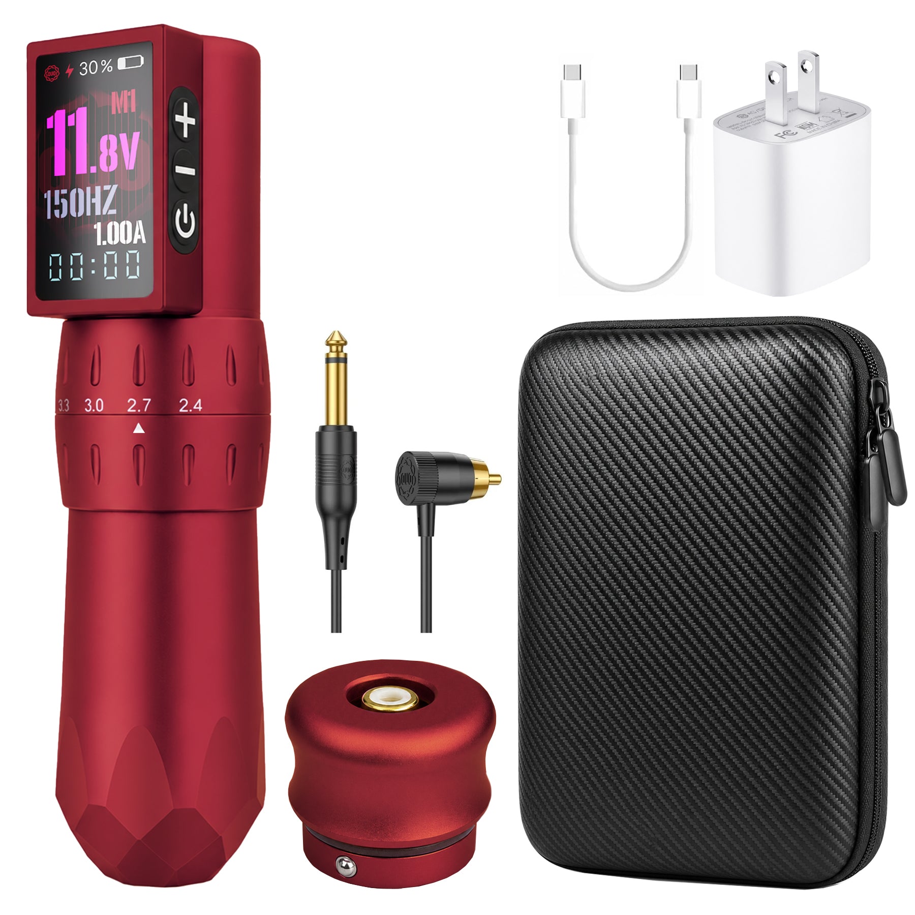 Máquina de Tatuar Inalámbrica Ace Pen 3 | Stroke Ajustable 2.4-4.2 mm | Batería Intercambiable 2000 mAh