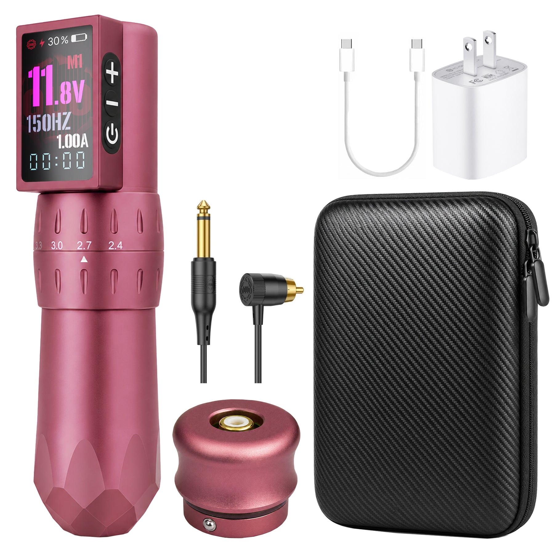 Máquina de Tatuar Inalámbrica Ace Pen 3 | Stroke Ajustable 2.4-4.2 mm | Batería Intercambiable 2000 mAh