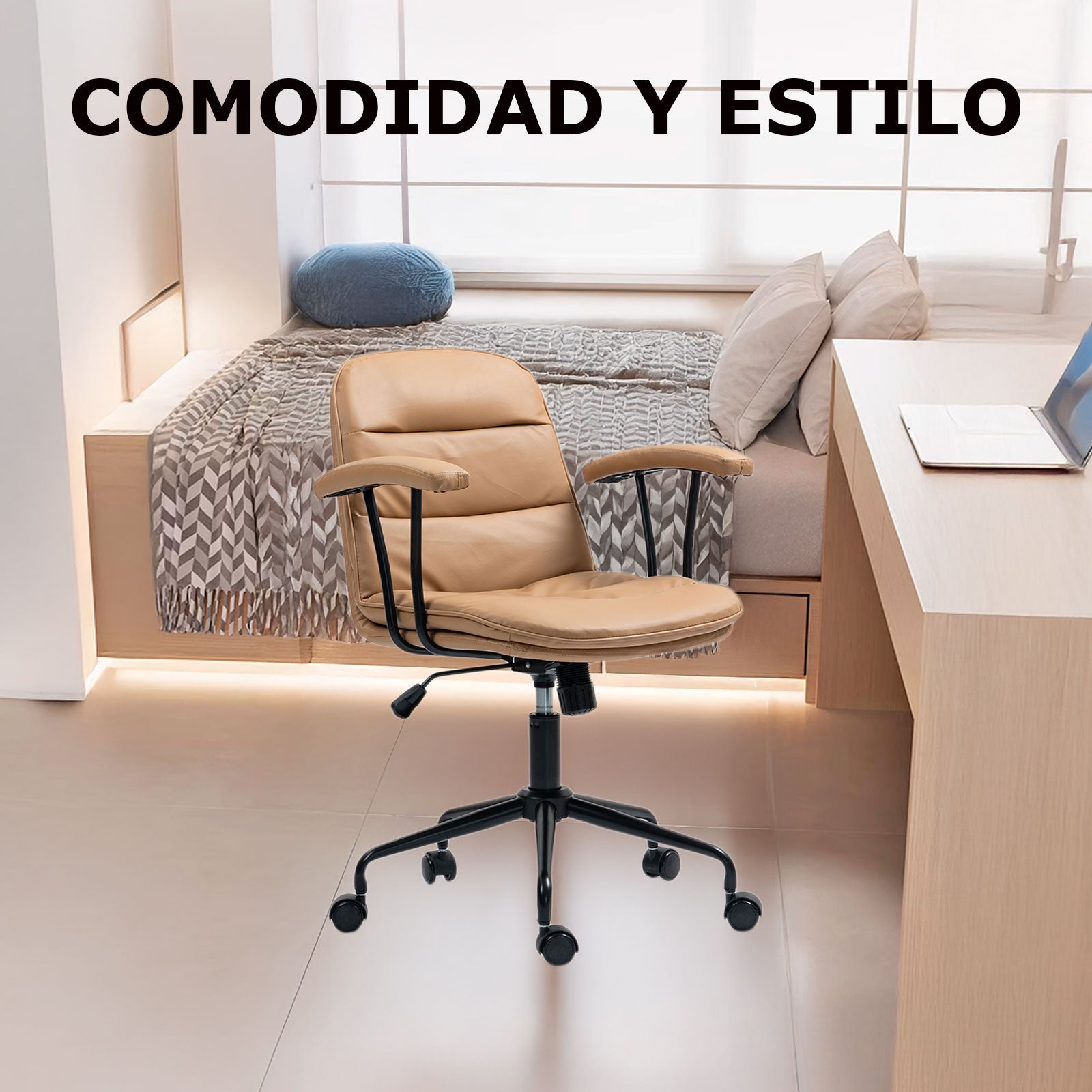 Silla de Oficina Giratoria OUO T1018 | Respaldo Mecedor 105° y Diseño Ergonómico