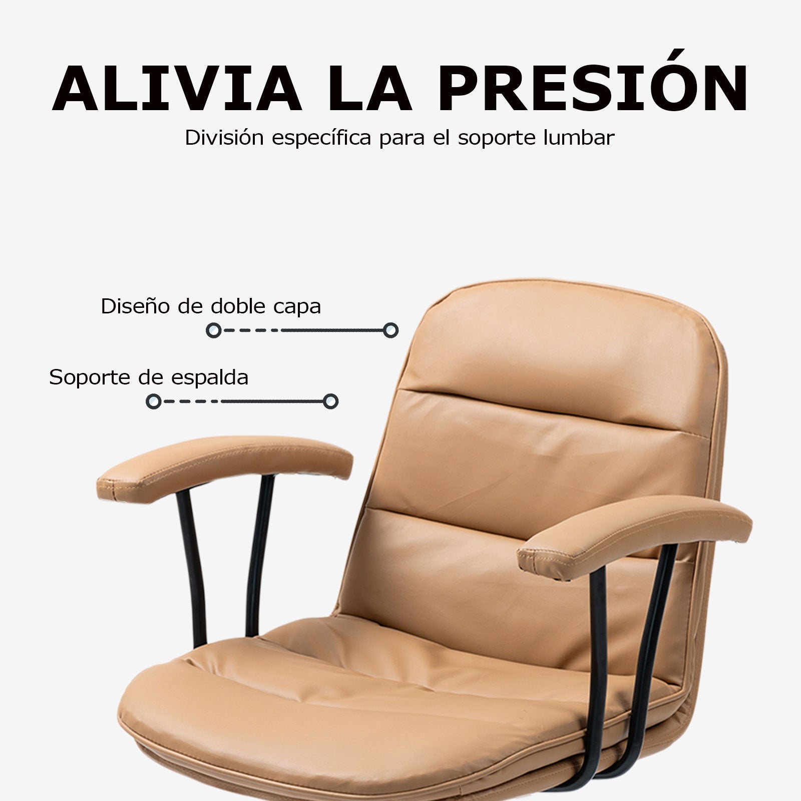 Silla de Oficina Giratoria OUO T1018 | Respaldo Mecedor 105° y Diseño Ergonómico