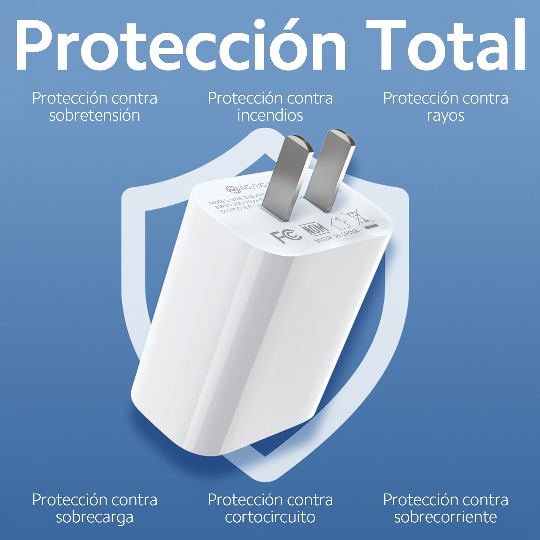 OUO M20 Cargador Tipo C 20W de Carga Rápida Power Delivery con Cable 1m para Celular, Dispositivos electrónicos y Máquinas de Tatuaje: Coracias 2 y Acepen 3
